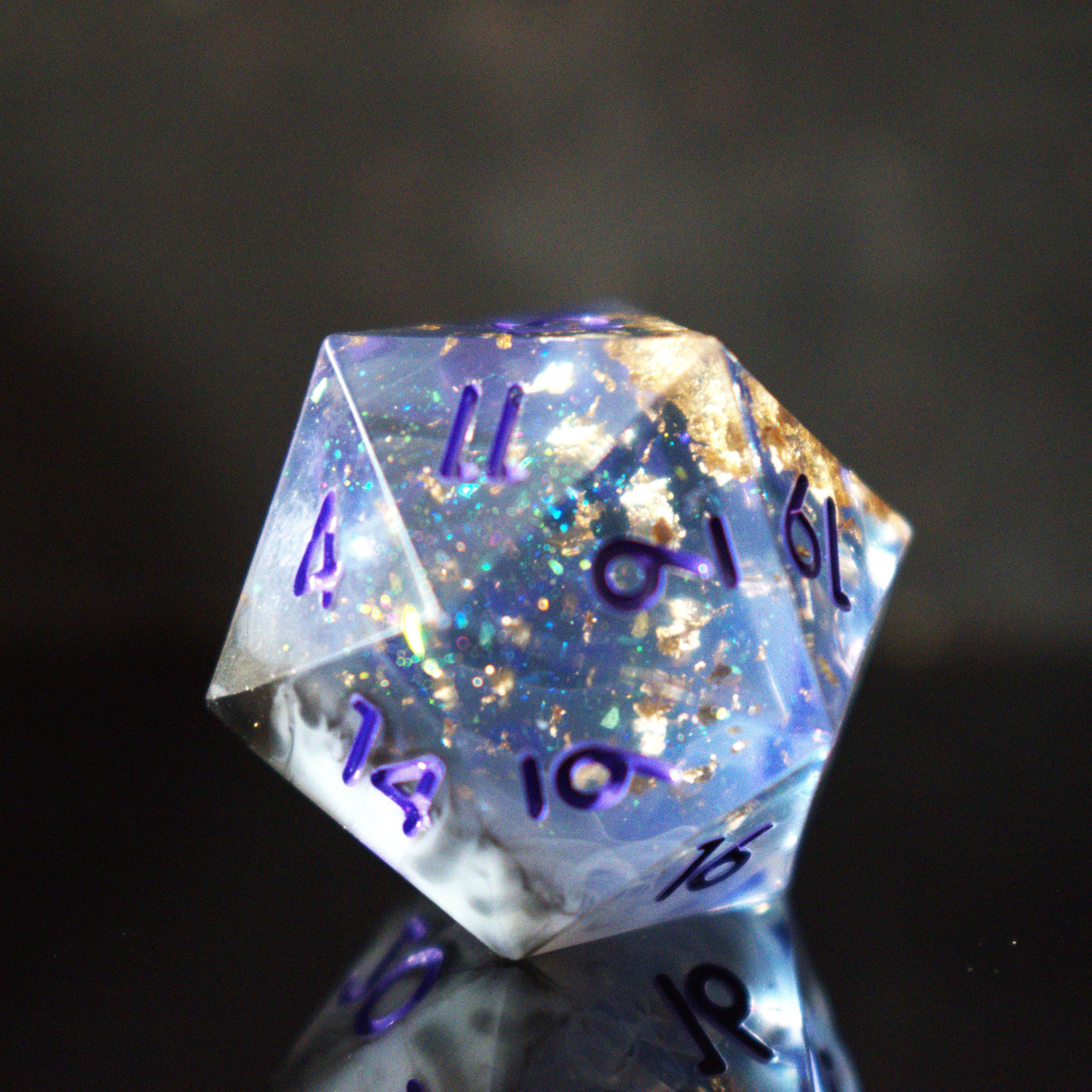 Misty Mountain Gaming Resin Mirage Arcane Sharp-Edged Resin Dice Set