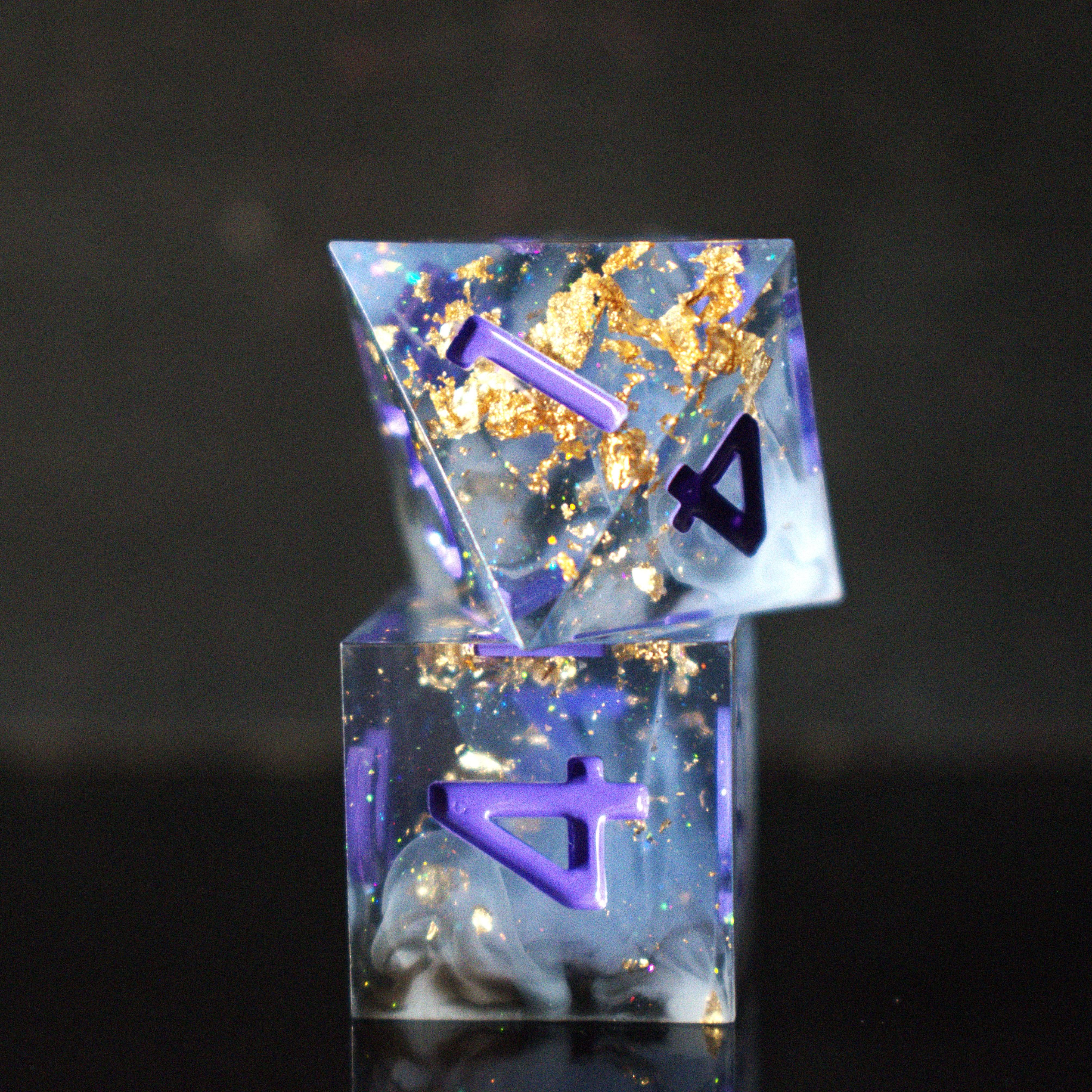 Misty Mountain Gaming Resin Mirage Arcane Sharp-Edged Resin Dice Set