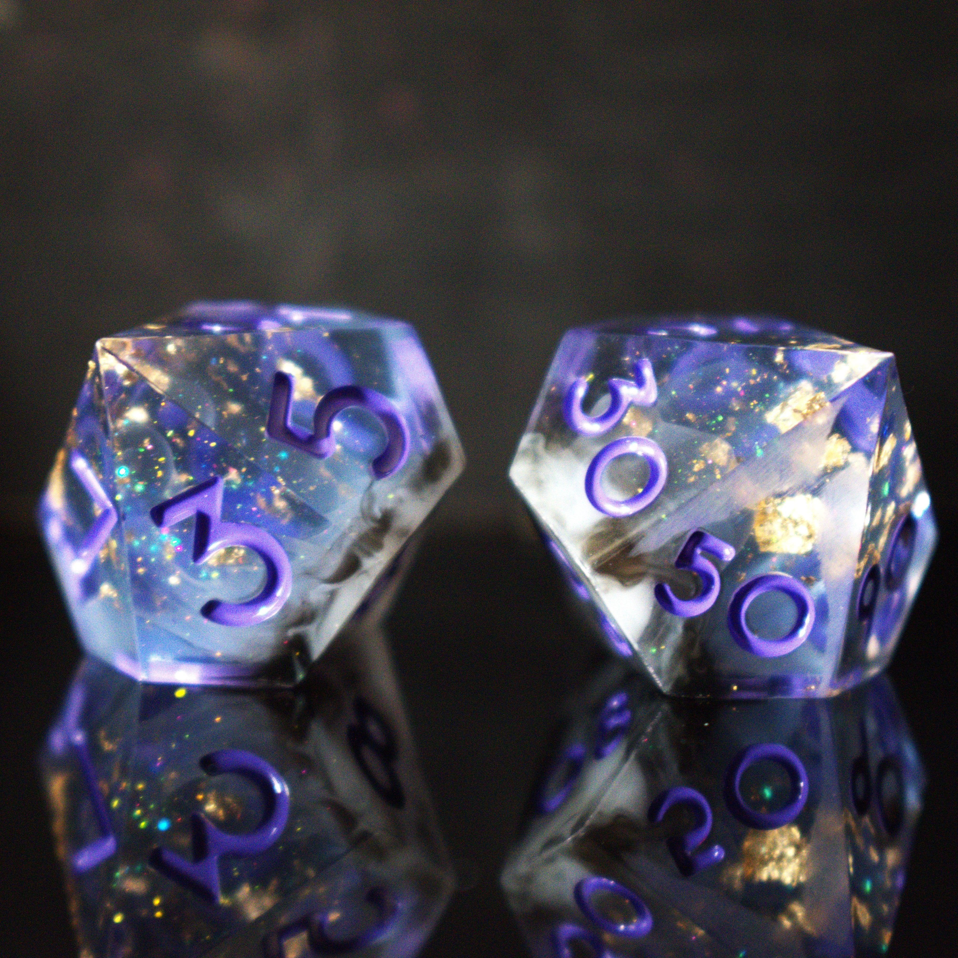 Misty Mountain Gaming Resin Mirage Arcane Sharp-Edged Resin Dice Set