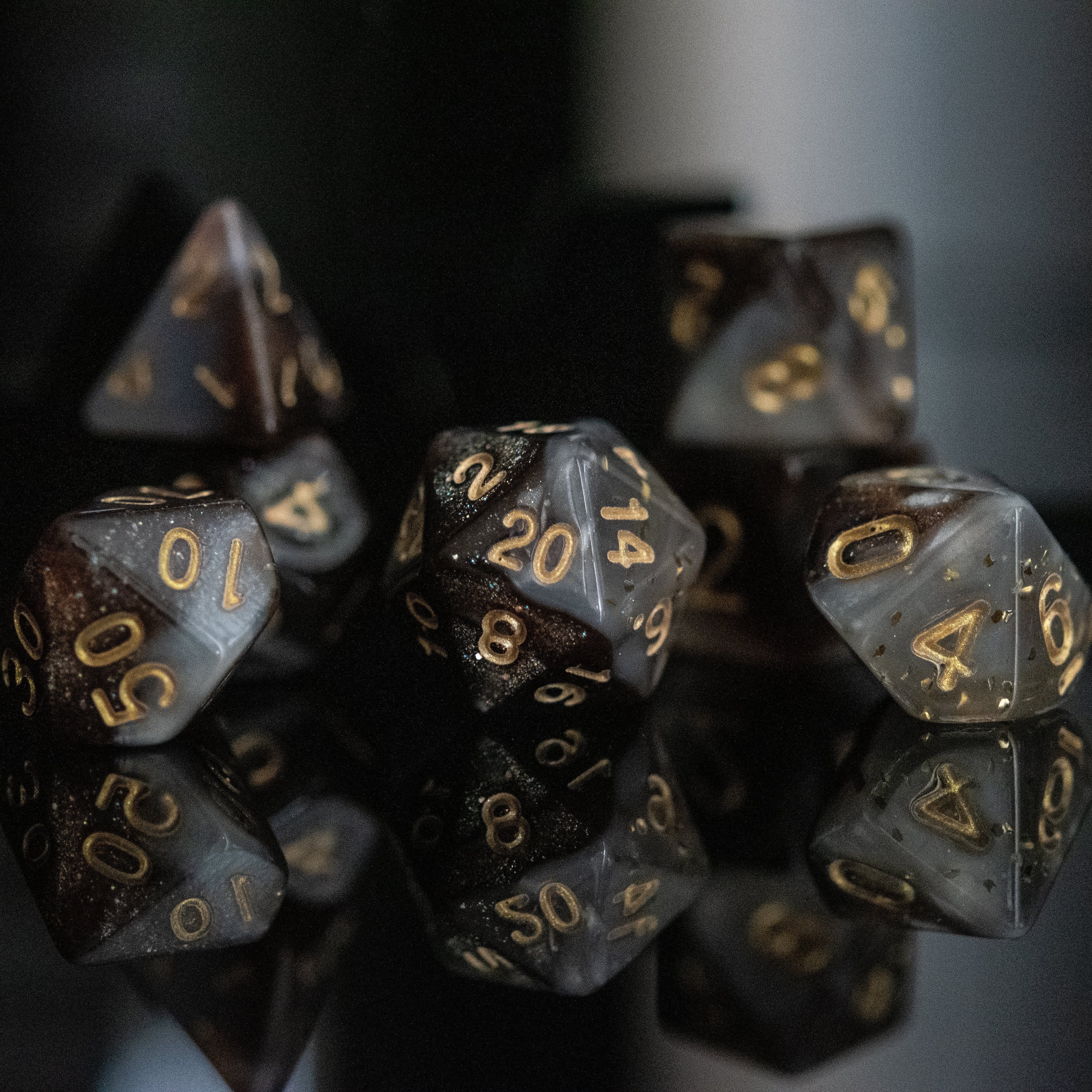 Misty Mountain Gaming Acrylic Dice Moon Dust Acrylic Dice Set