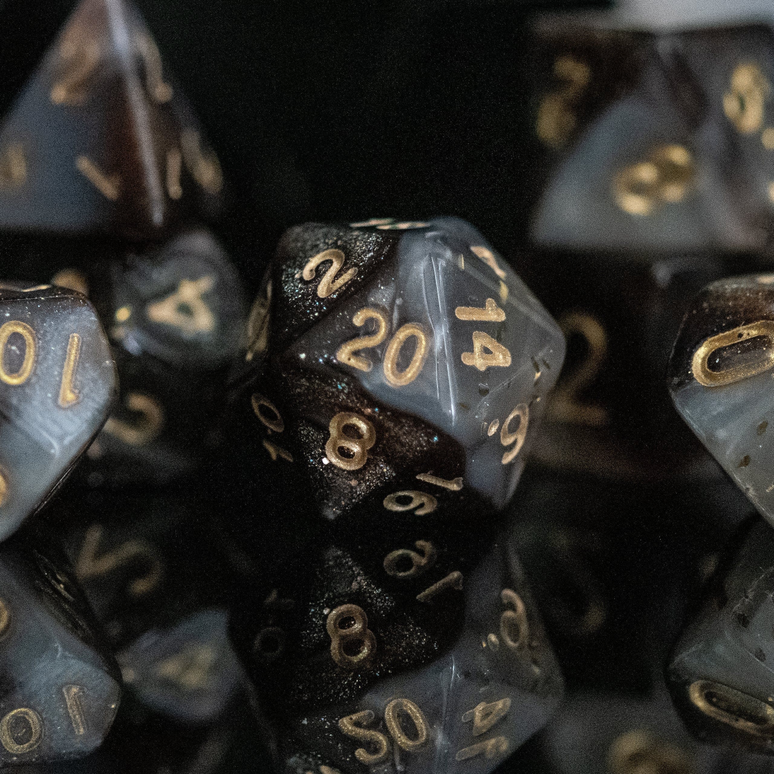 Misty Mountain Gaming Acrylic Dice Moon Dust Acrylic Dice Set