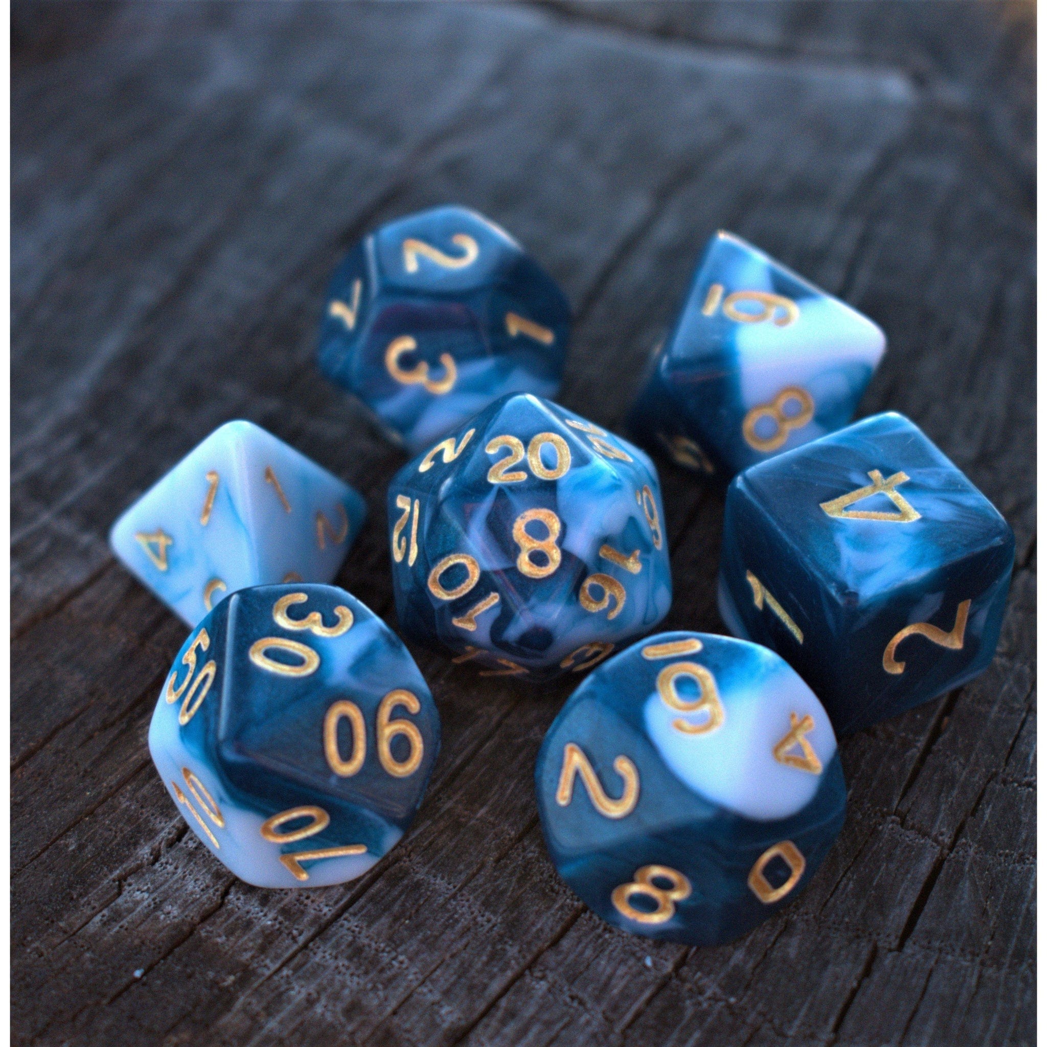 Misty Mountain Gaming Acrylic Dice Murky Waters Acrylic Dice Set