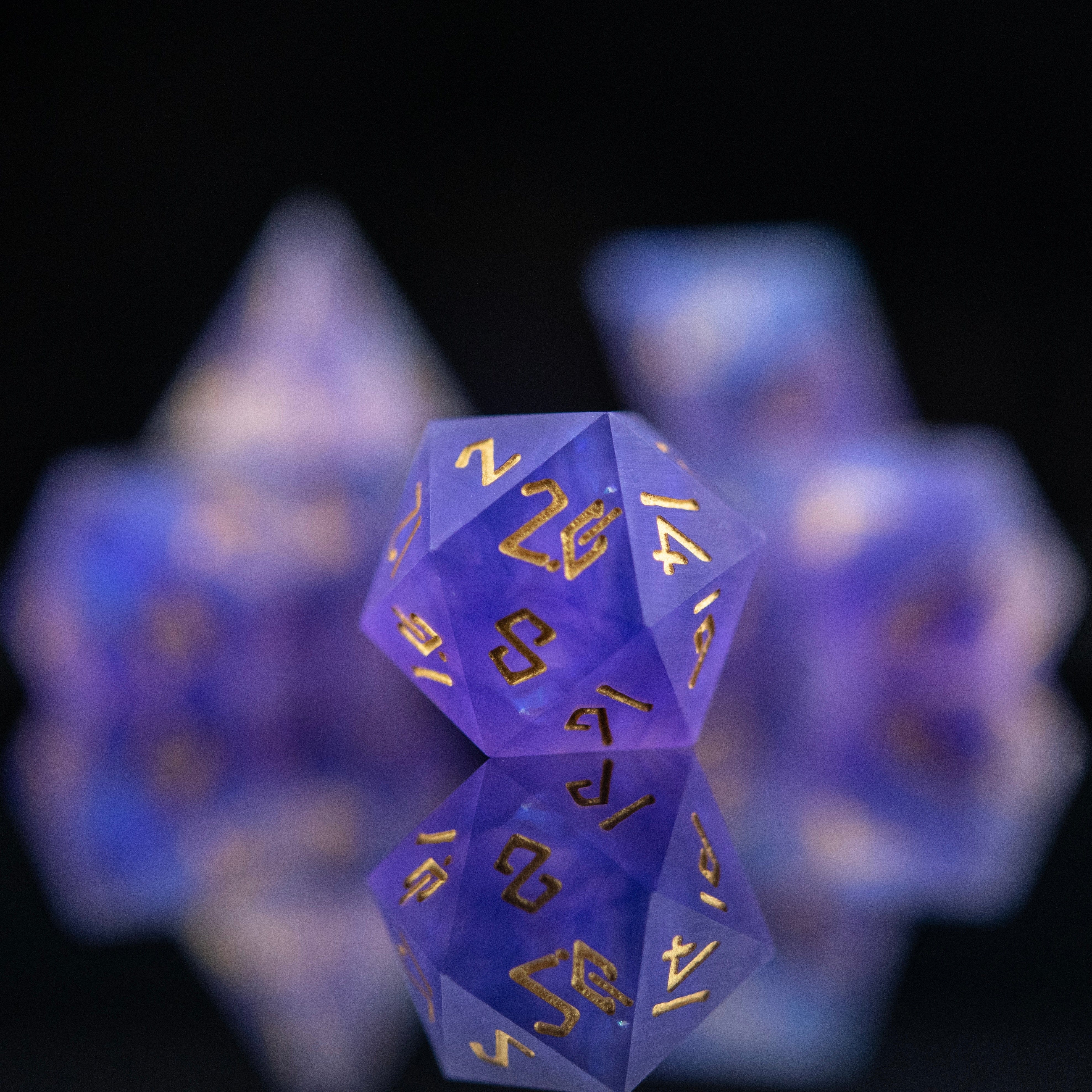 Misty Mountain Gaming Resin Mystic Divination Sharp-Edged Resin Dice Set