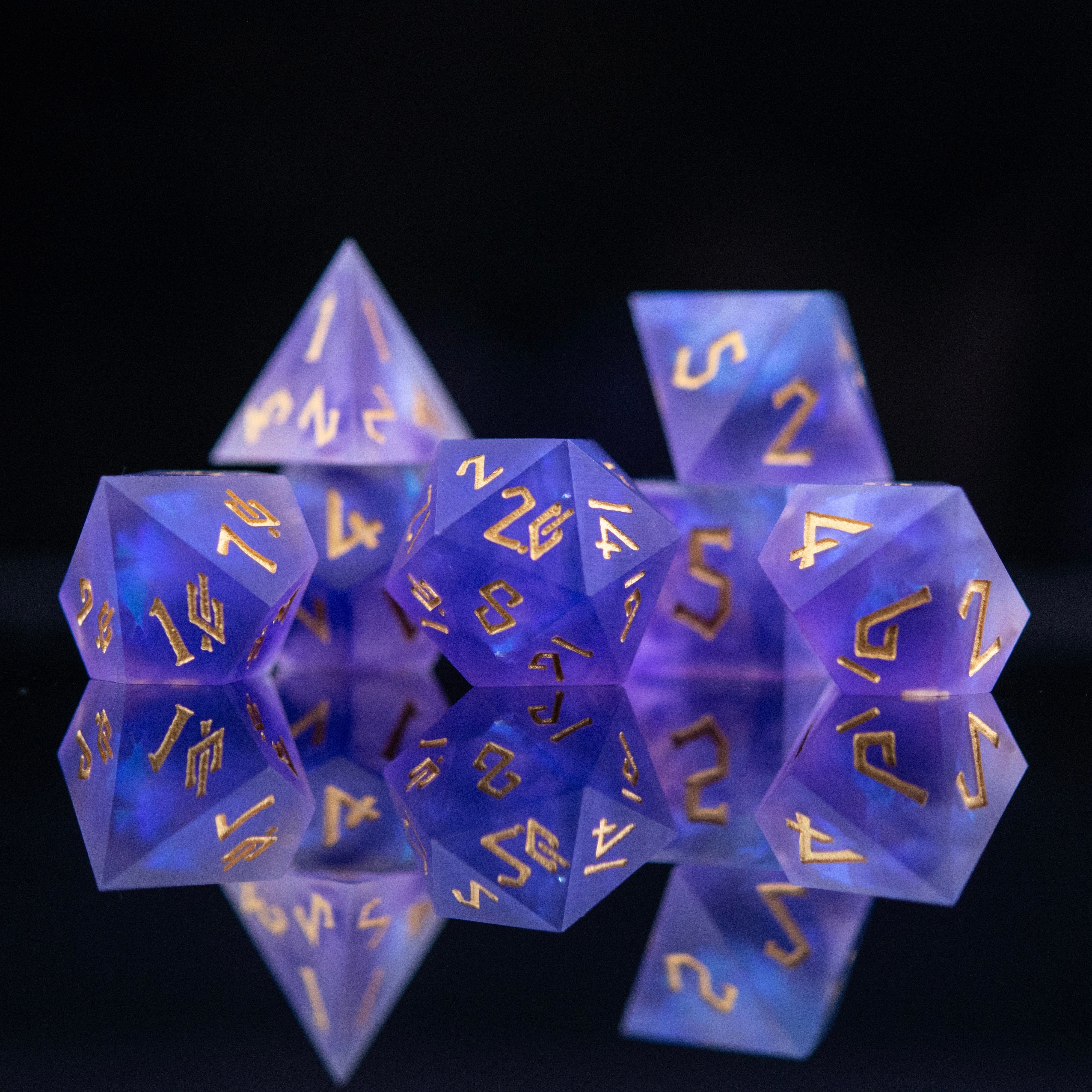 Misty Mountain Gaming Resin Mystic Divination Sharp-Edged Resin Dice Set