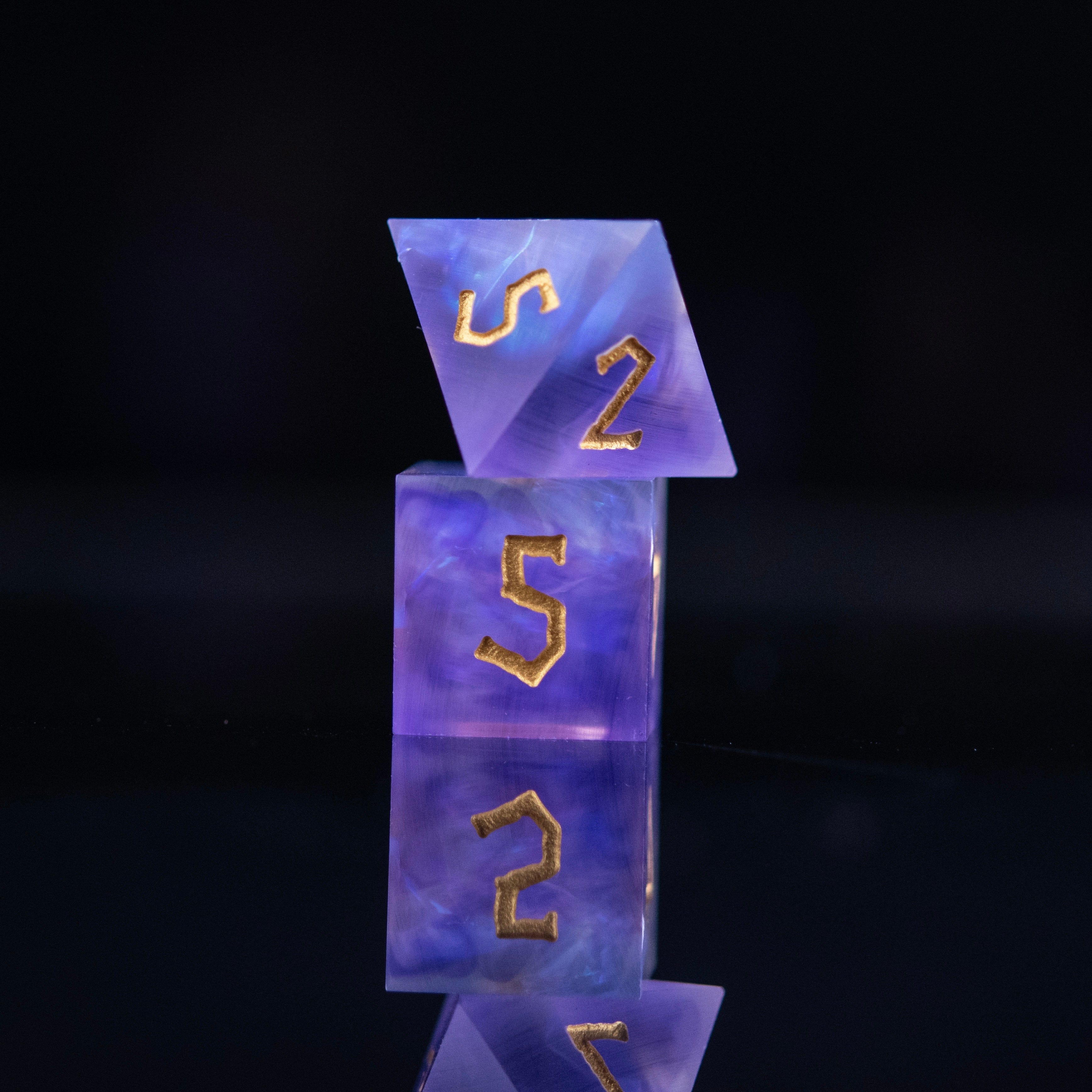 Misty Mountain Gaming Resin Mystic Divination Sharp-Edged Resin Dice Set