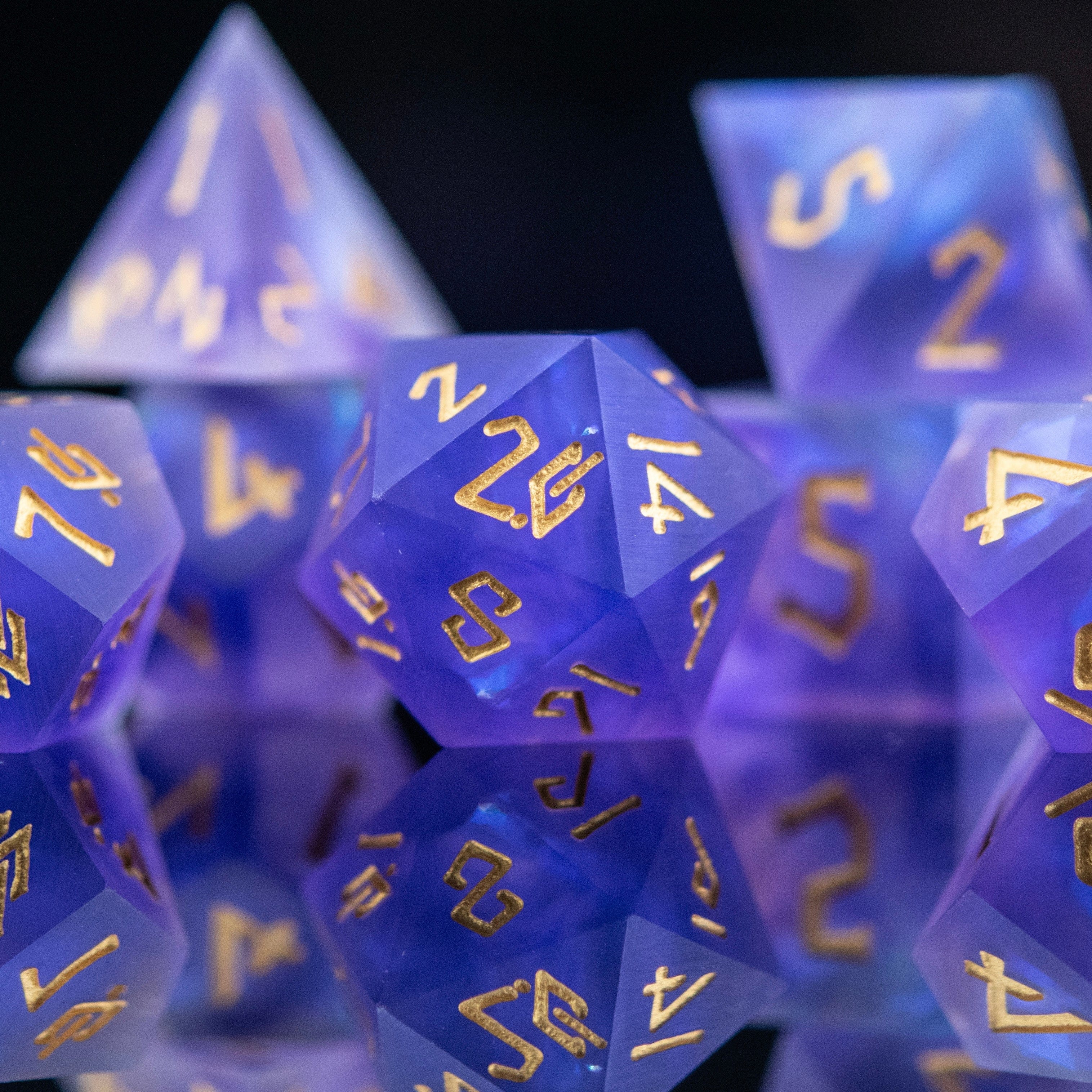 Misty Mountain Gaming Resin Mystic Divination Sharp-Edged Resin Dice Set