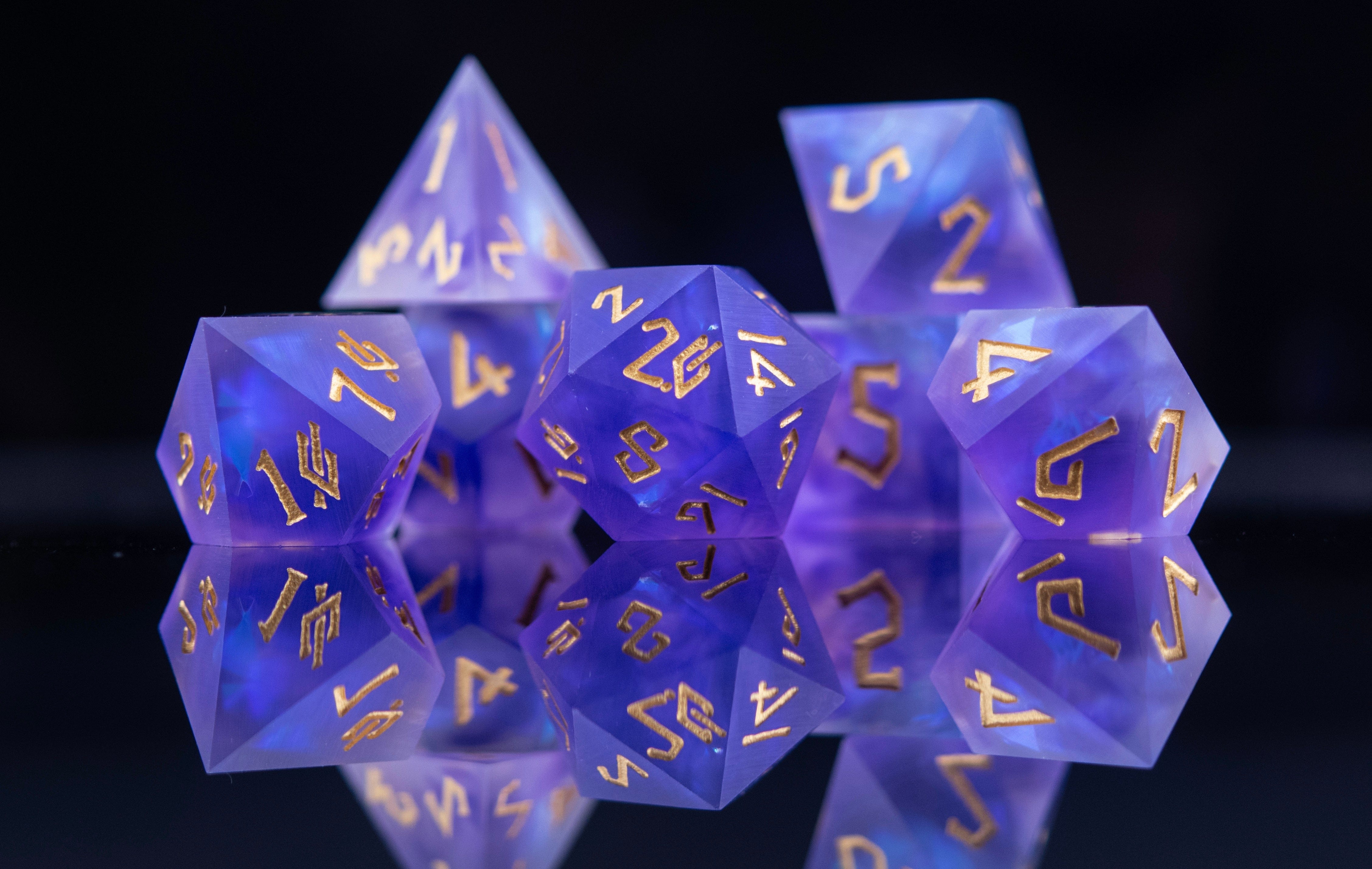 Misty Mountain Gaming Resin Mystic Divination Sharp-Edged Resin Dice Set