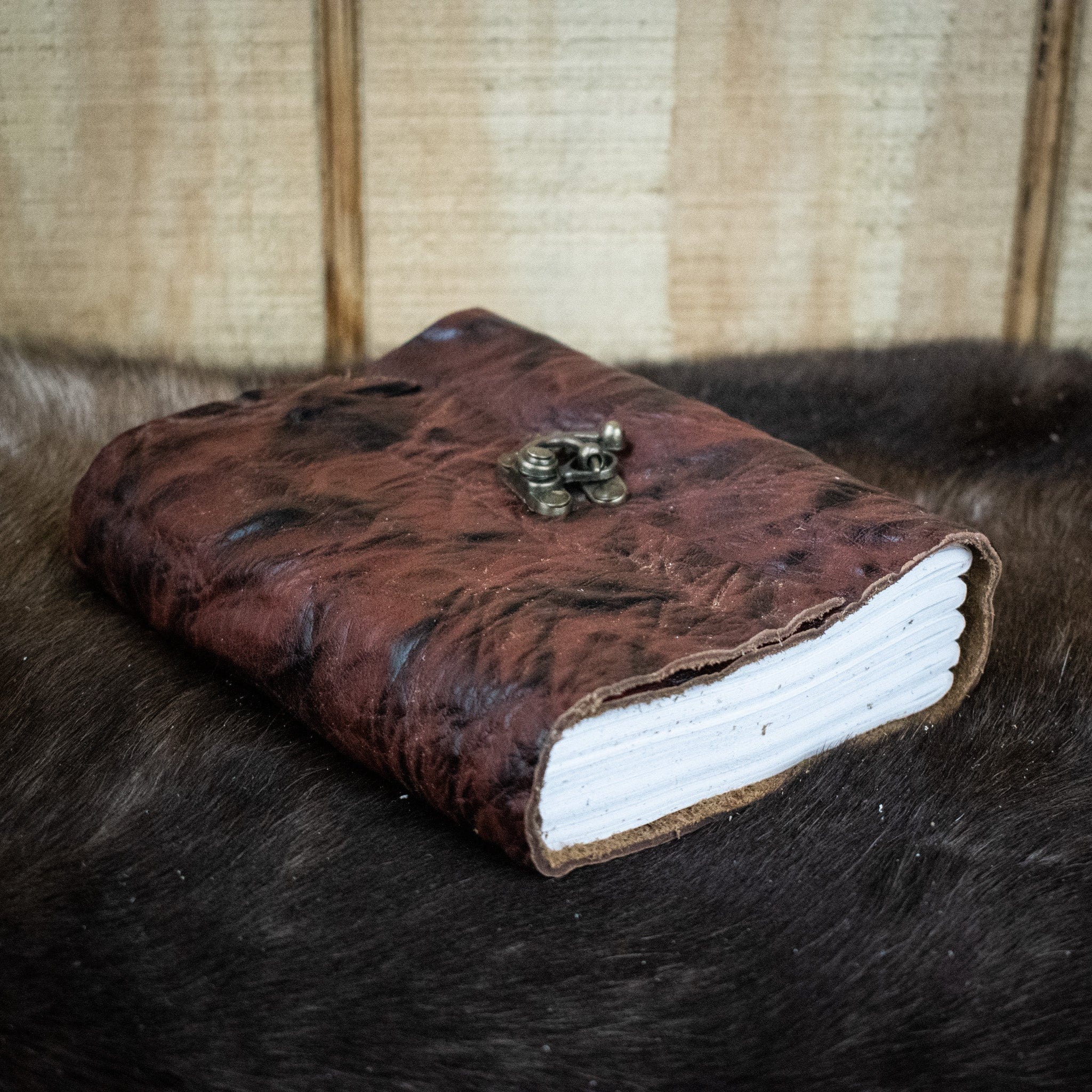 Misty Mountain Gaming Journal Natural Edge Crunched Cowhide Leather Journal