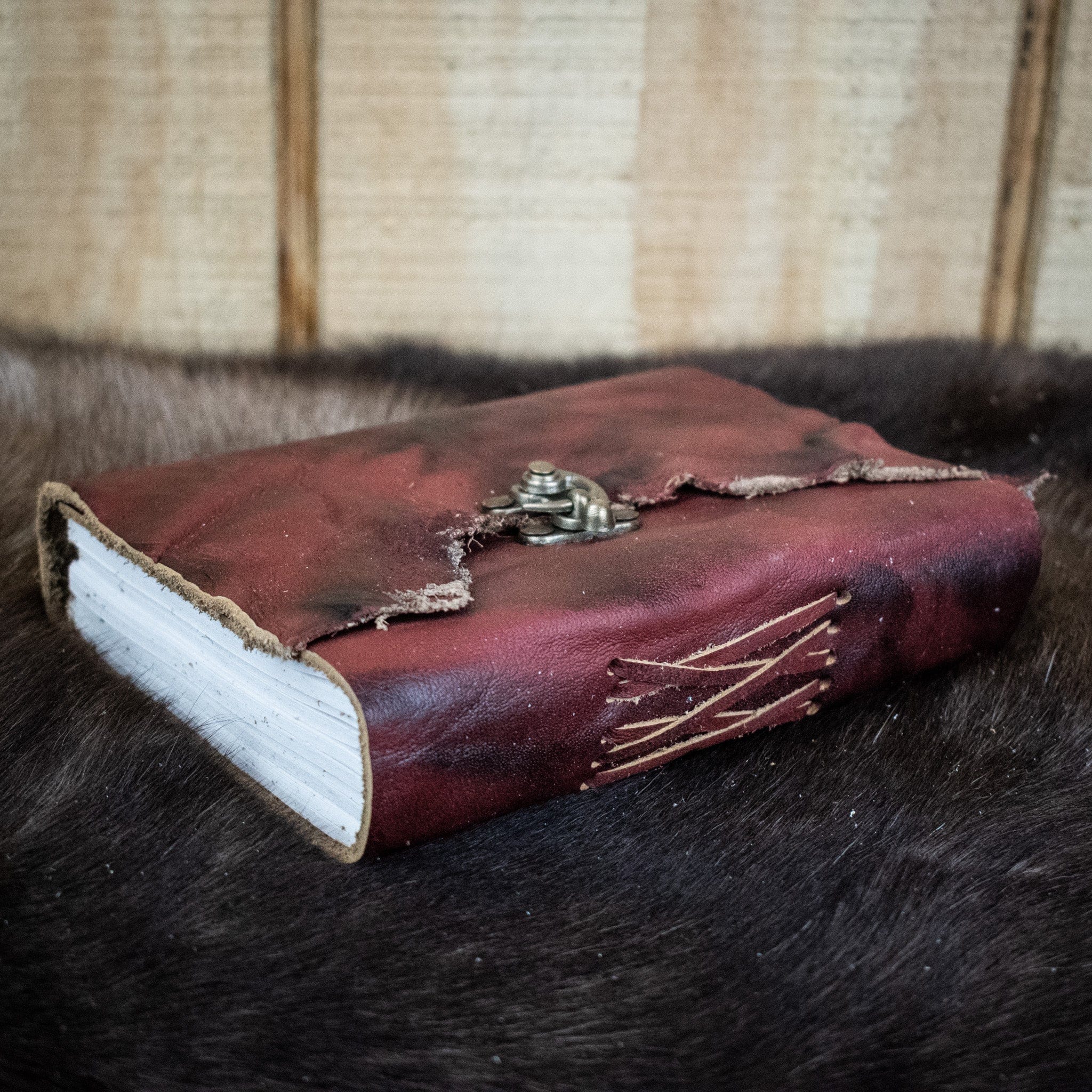 Misty Mountain Gaming Journal Natural Edge Crunched Cowhide Leather Journal
