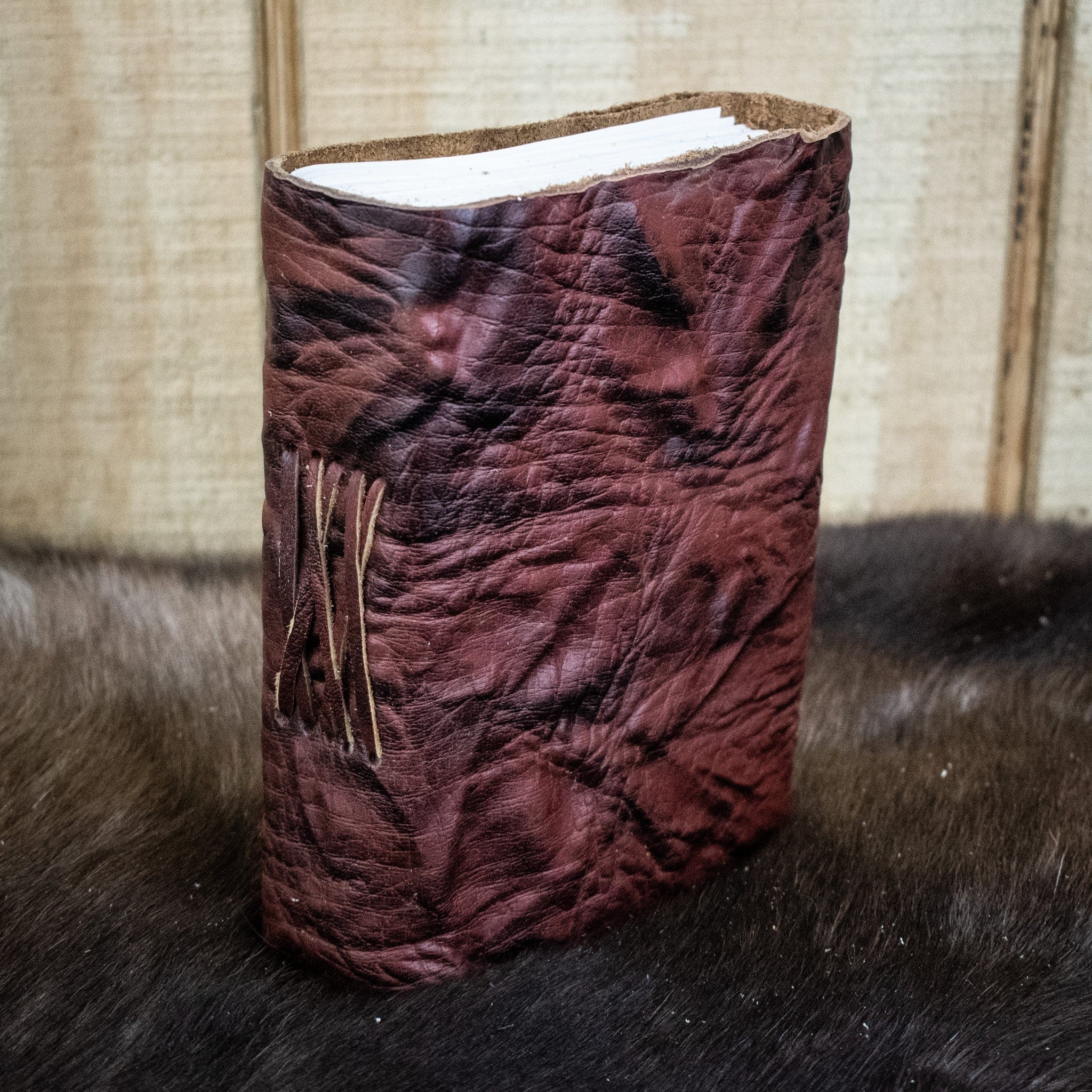Misty Mountain Gaming Journal Natural Edge Crunched Cowhide Leather Journal