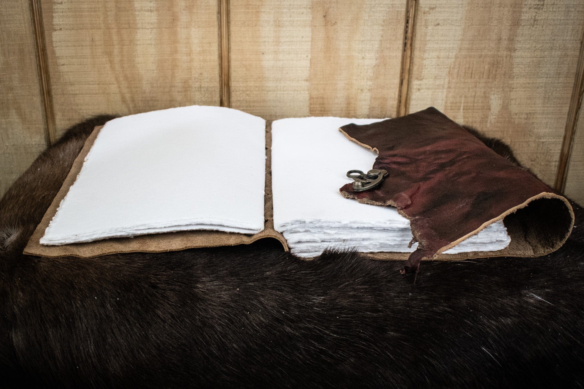 Misty Mountain Gaming Journal Natural Edge Crunched Cowhide Leather Journal