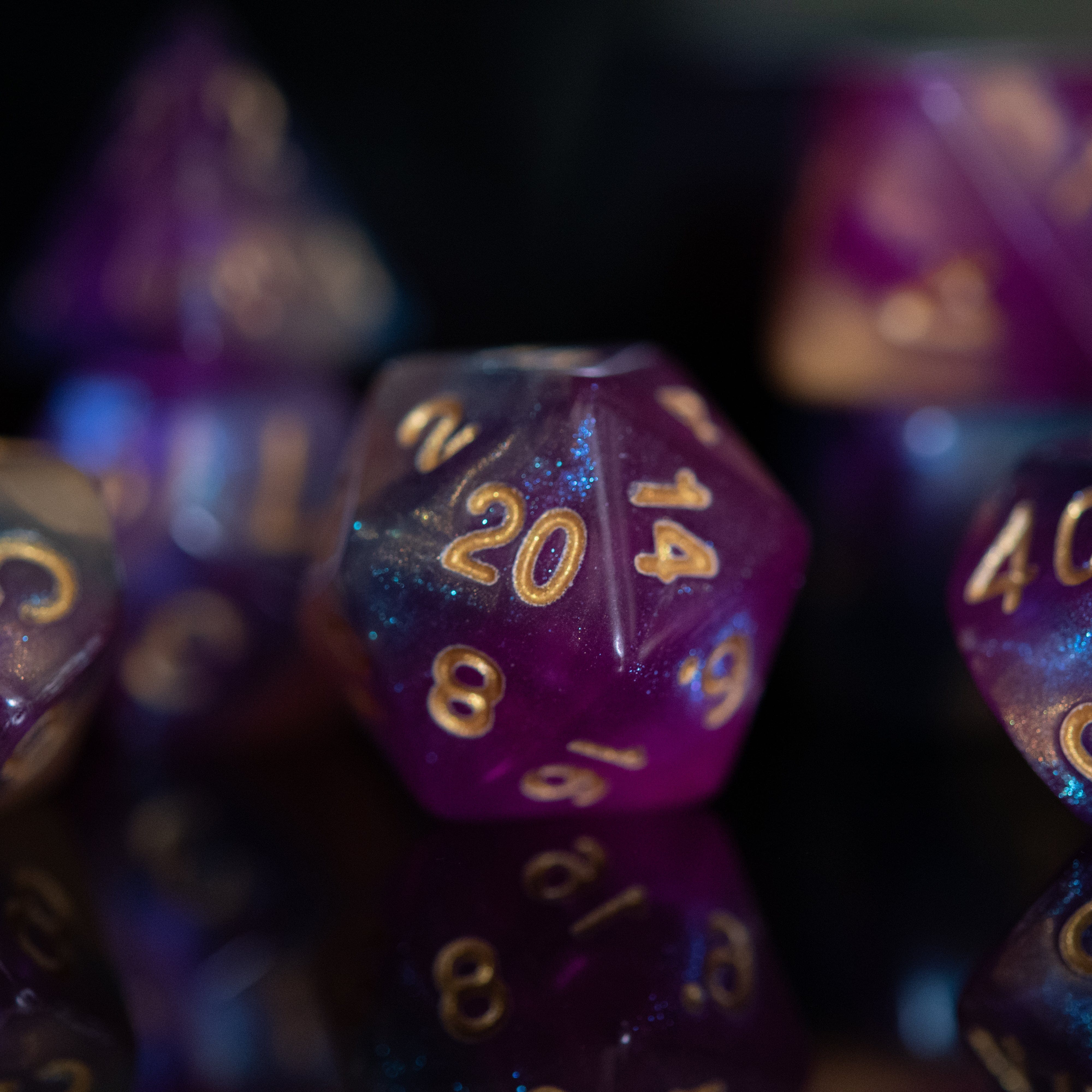 Misty Mountain Gaming Acrylic Dice Orion Galaxy Acrylic Dice Set