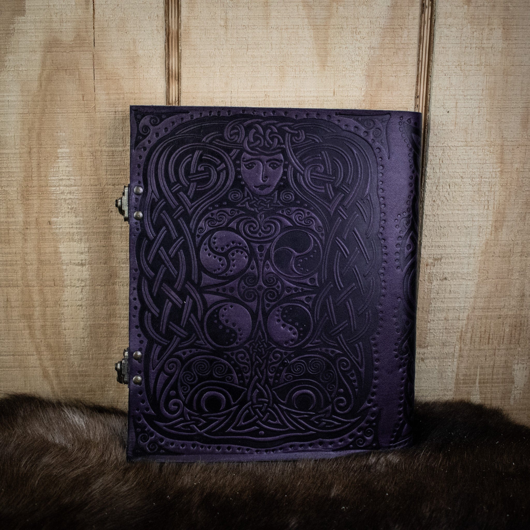 Misty Mountain Gaming Journal "Owl - Lady of the Forest" Purple Leather Sketchbook