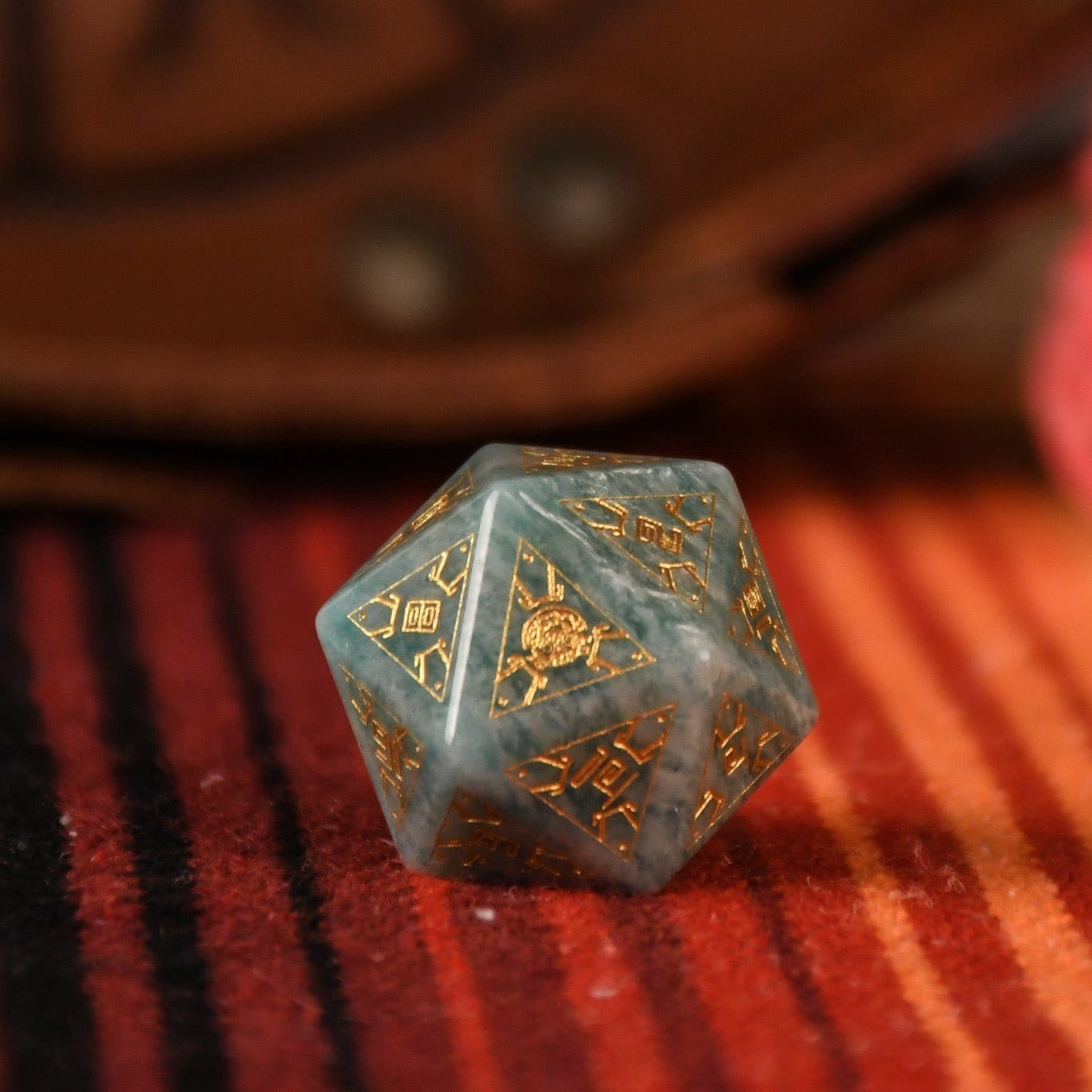 Misty Mountain Gaming Dice Peruvian Amazonite Stone Dice Set - Dice Around the World Collection