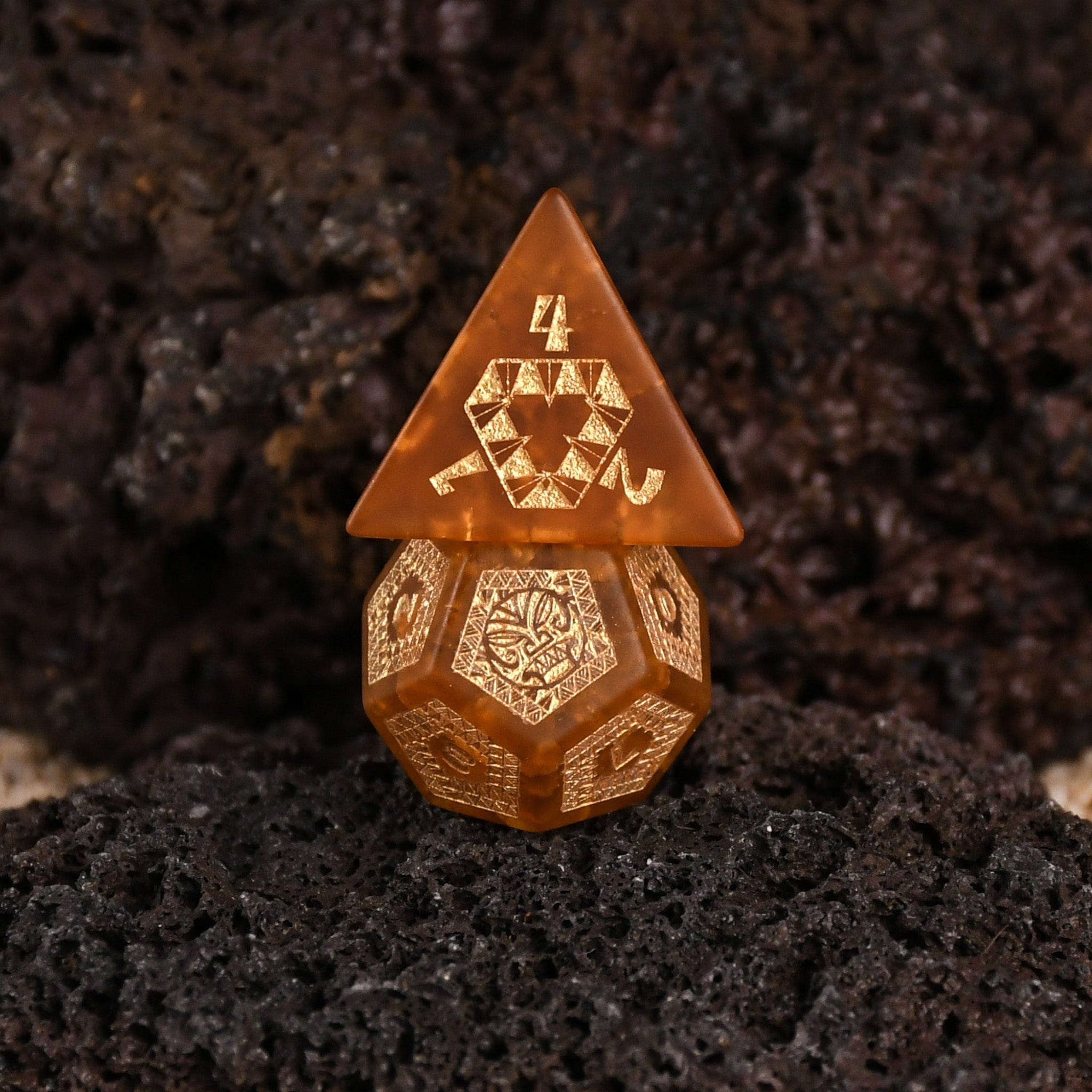 Misty Mountain Gaming Dice Polynesian Lava Glass Dice Set - Dice Around the World Collection