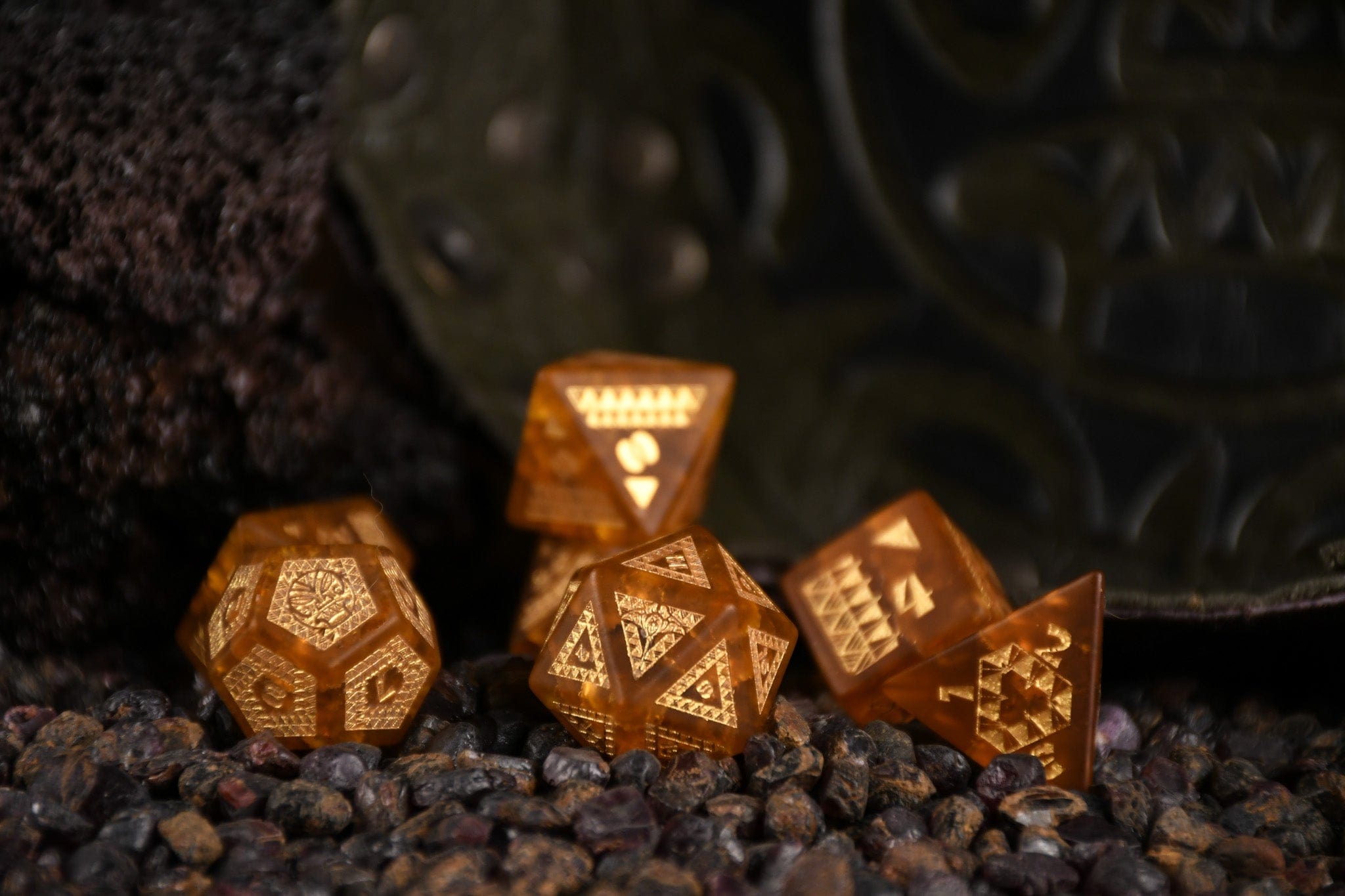 Misty Mountain Gaming Dice Polynesian Lava Glass Dice Set - Dice Around the World Collection
