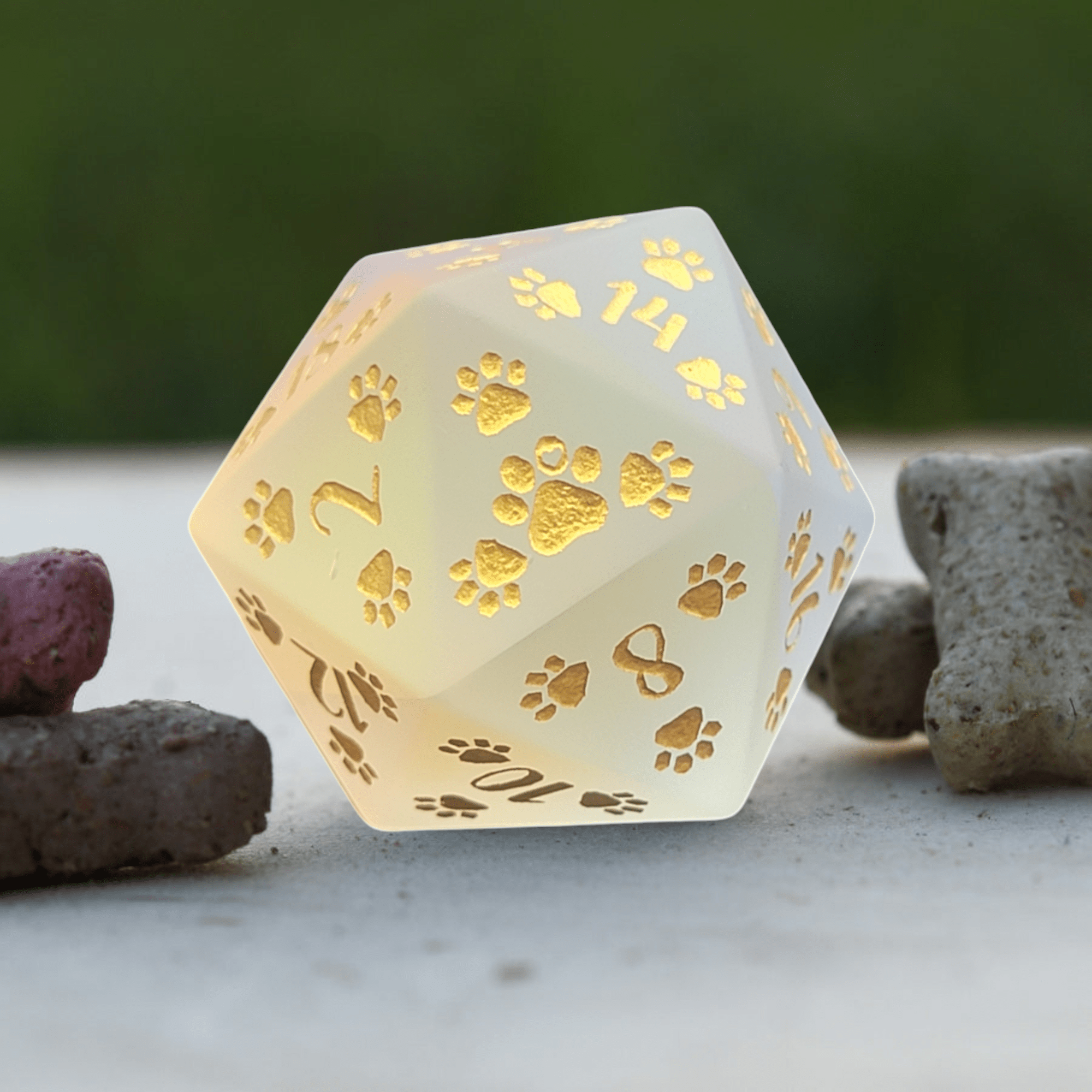 Misty Mountain Gaming DICE Puppy Paws Frosted Prism 30mm D20