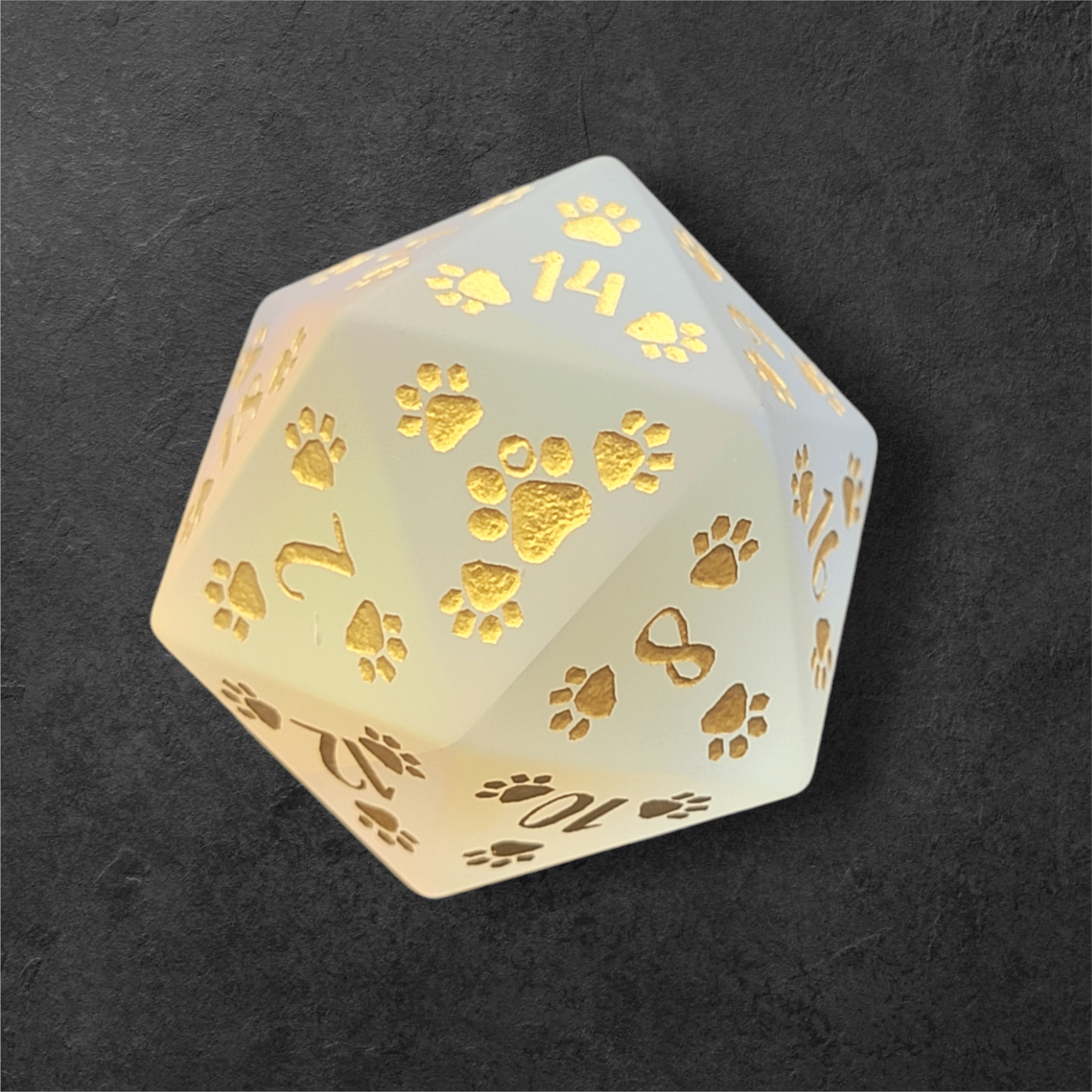 Misty Mountain Gaming DICE Puppy Paws Frosted Prism 30mm D20