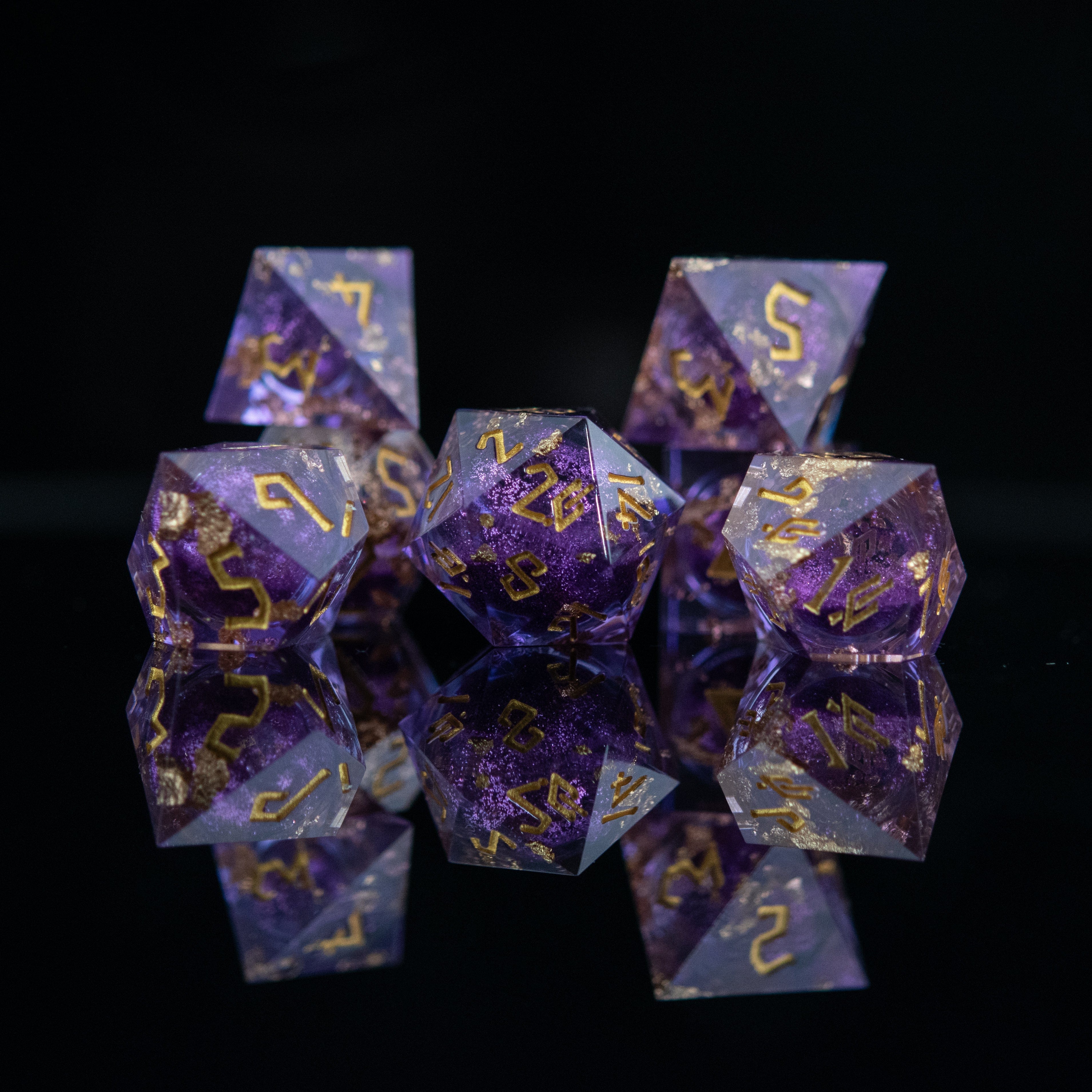Misty Mountain Gaming Liquid Core Purple Mage Liquid Core Dice Set