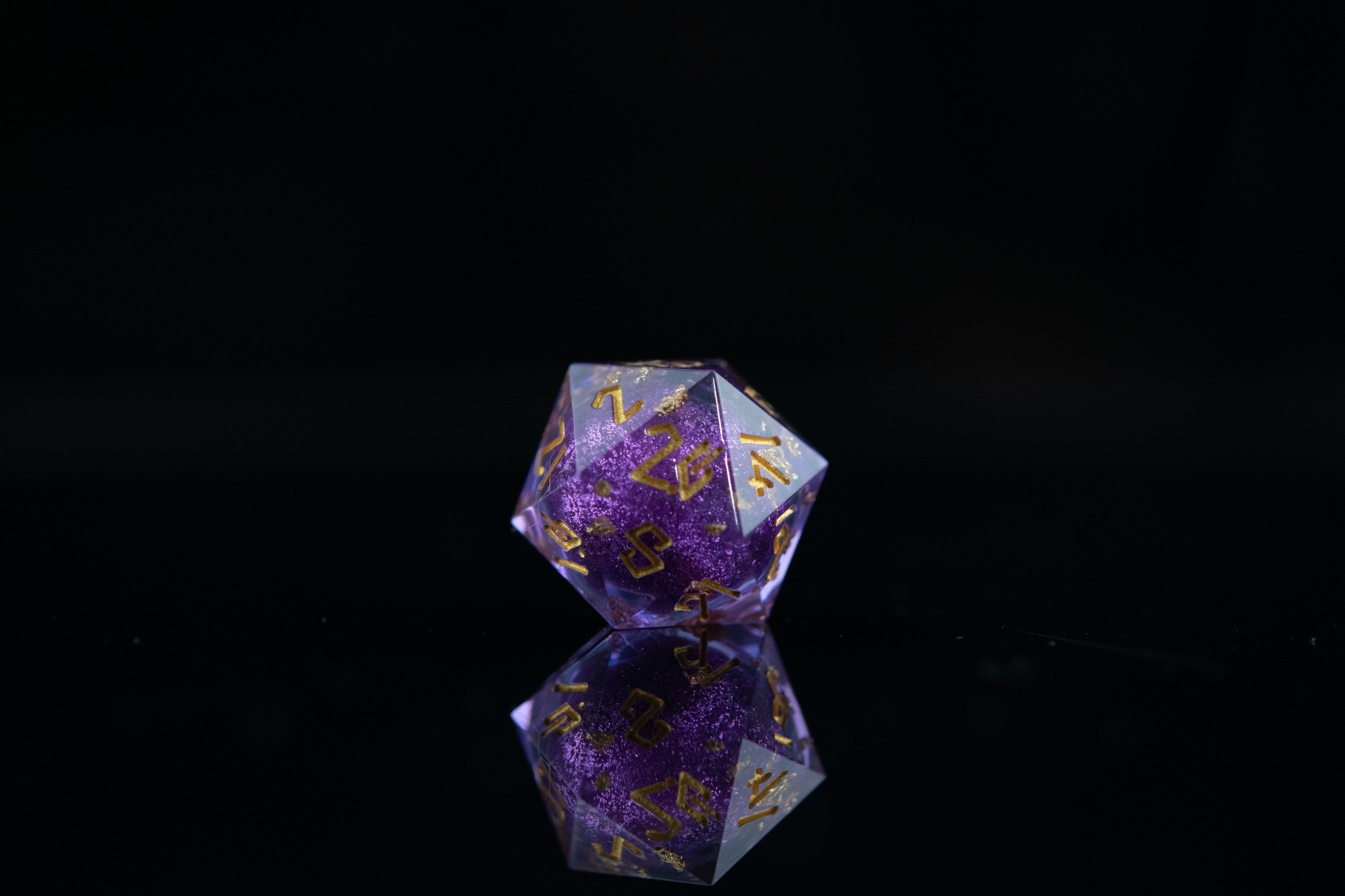 Misty Mountain Gaming Liquid Core Purple Mage Liquid Core Dice Set
