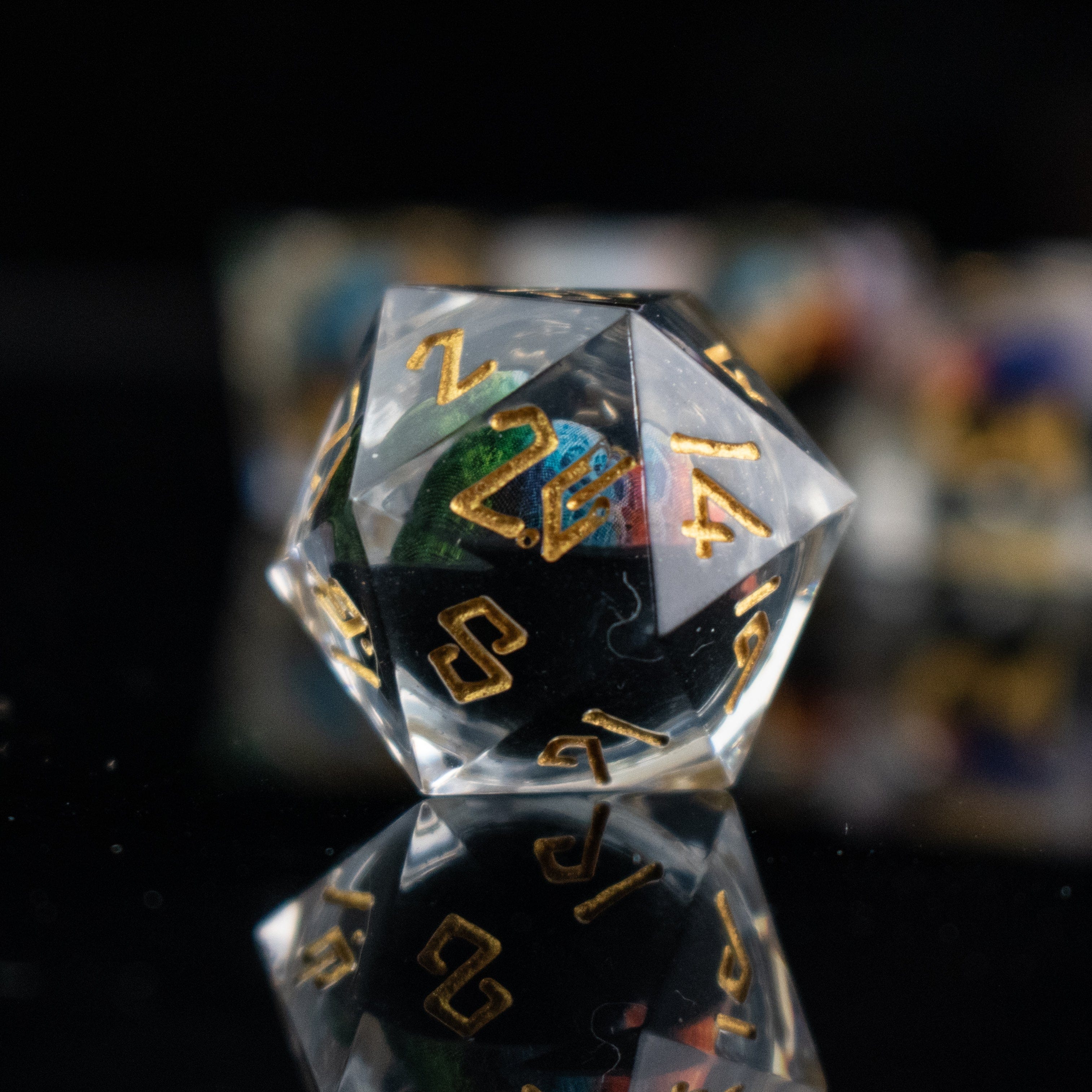 Misty Mountain Gaming Liquid Core Rainbow Dragon Liquid Core Dice Set