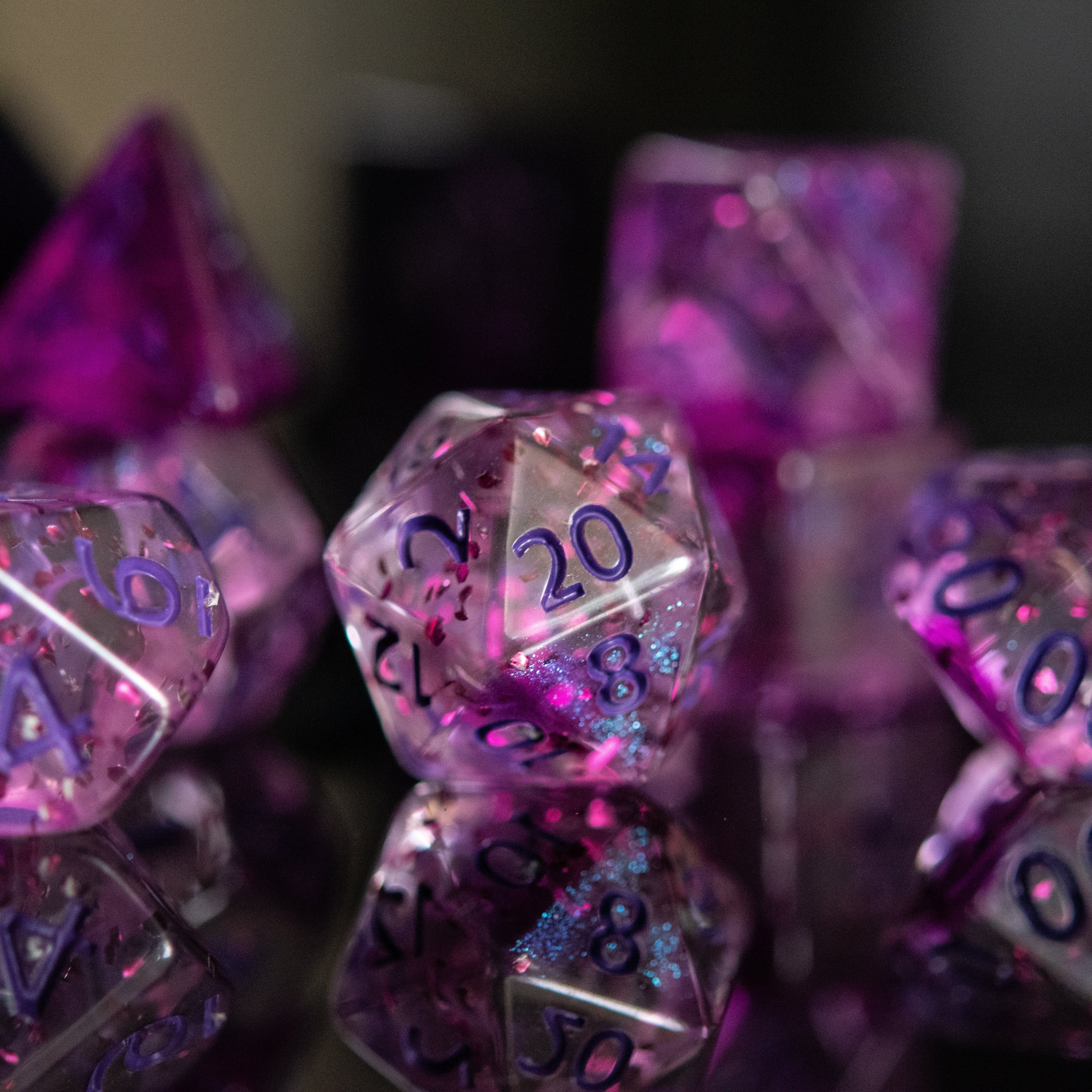Misty Mountain Gaming Acrylic Dice Rave Acrylic Dice Set
