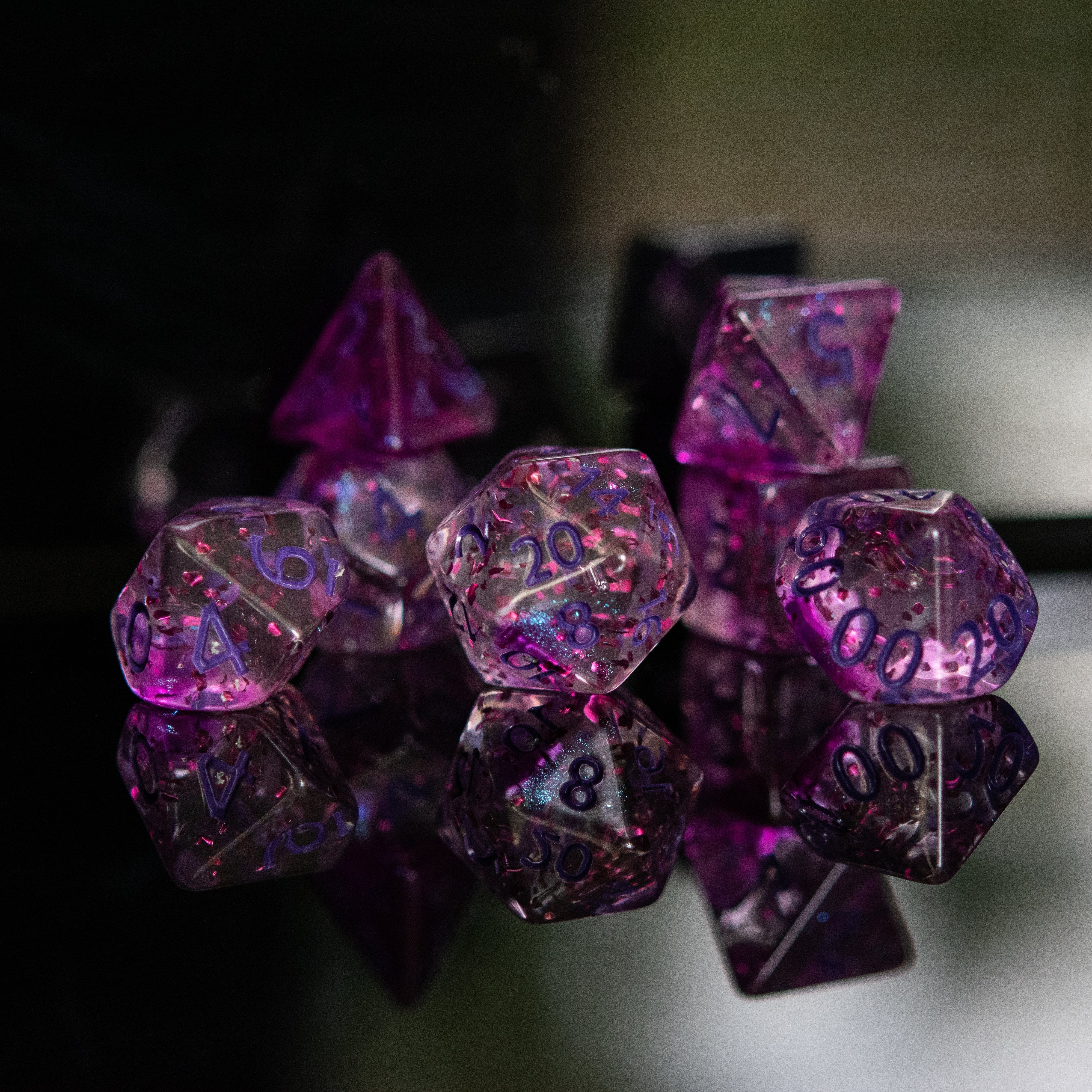 Misty Mountain Gaming Acrylic Dice Rave Acrylic Dice Set