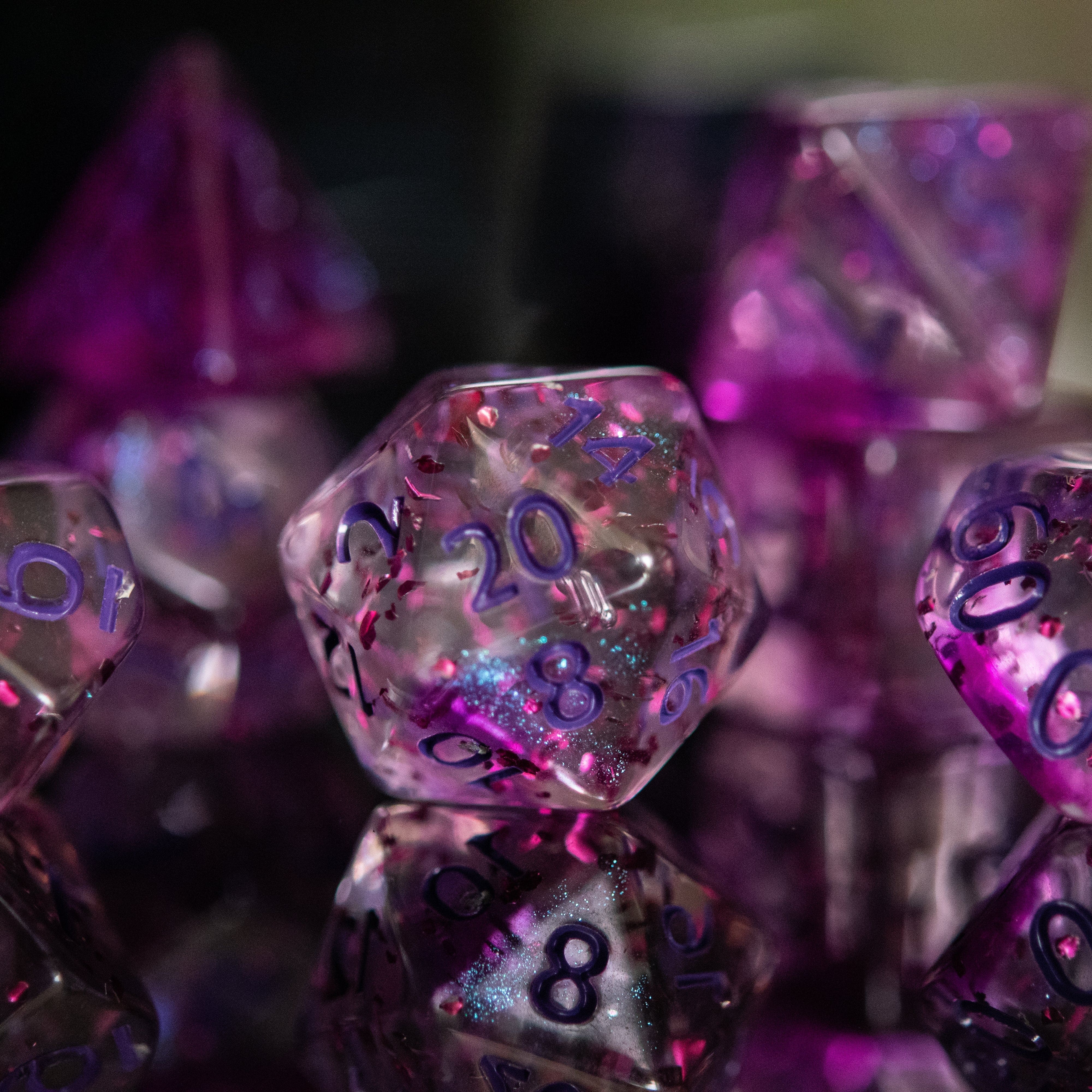 Misty Mountain Gaming Acrylic Dice Rave Acrylic Dice Set