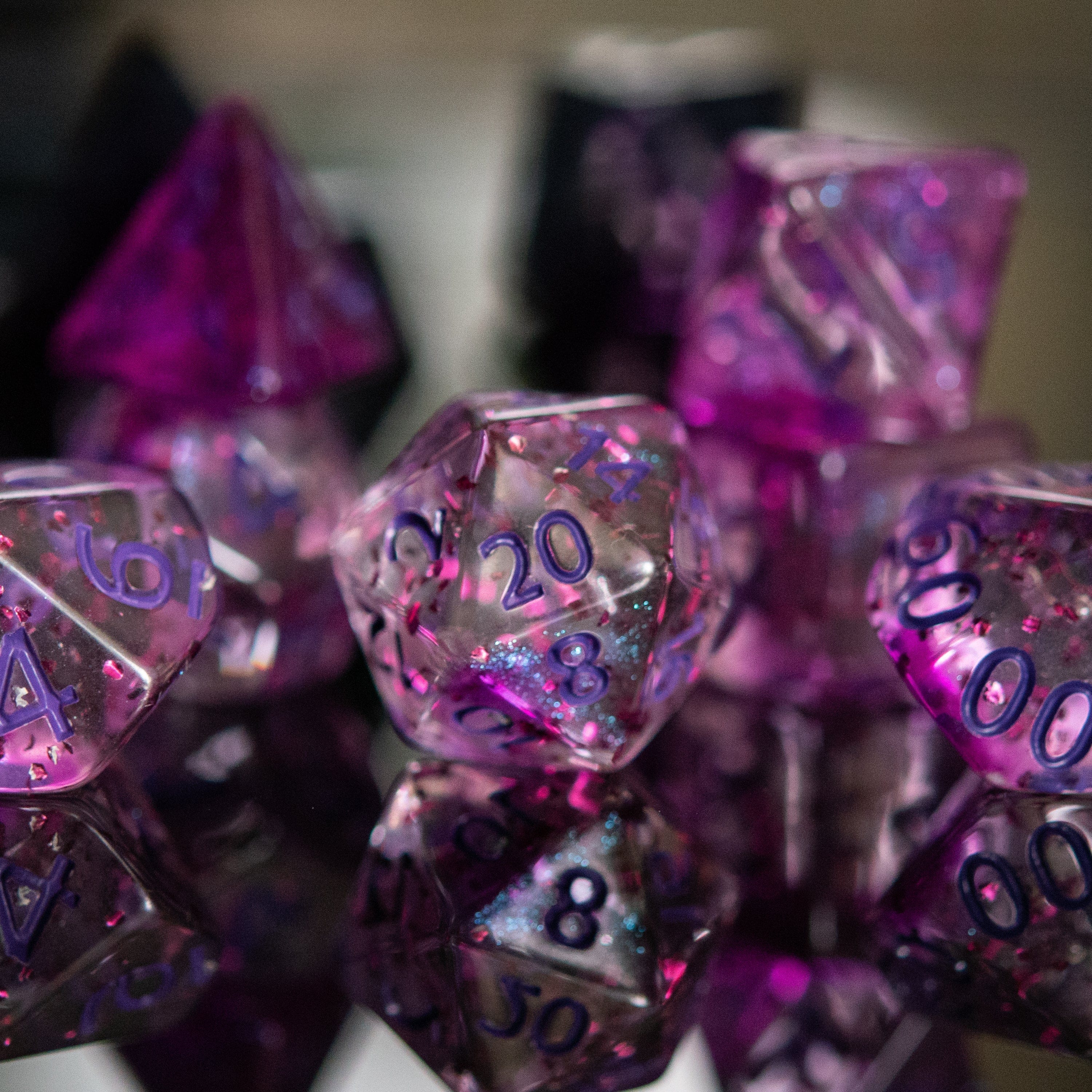 Misty Mountain Gaming Acrylic Dice Rave Acrylic Dice Set