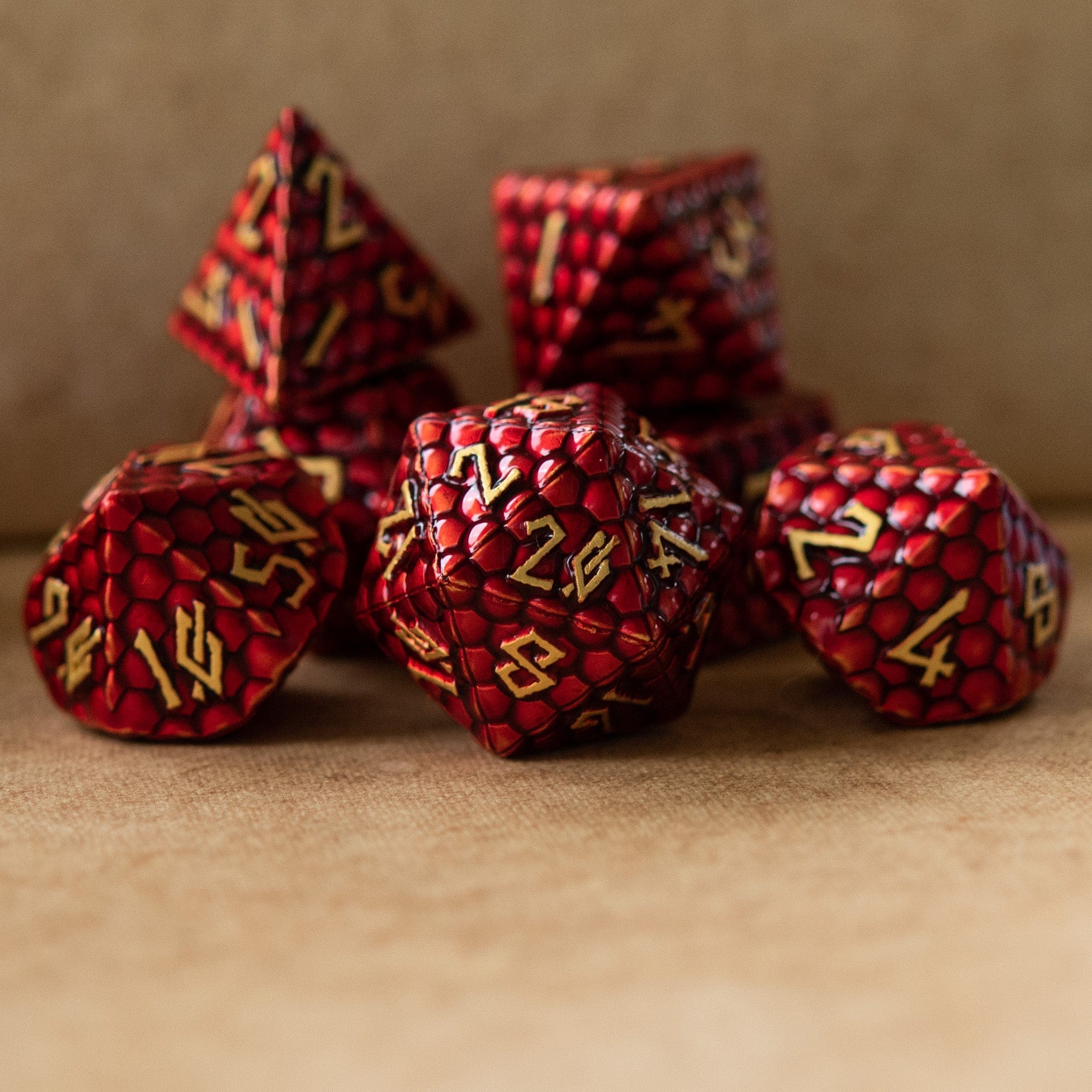 Misty Mountain Gaming Metal Red Dragon's Egg Metal Dice Set