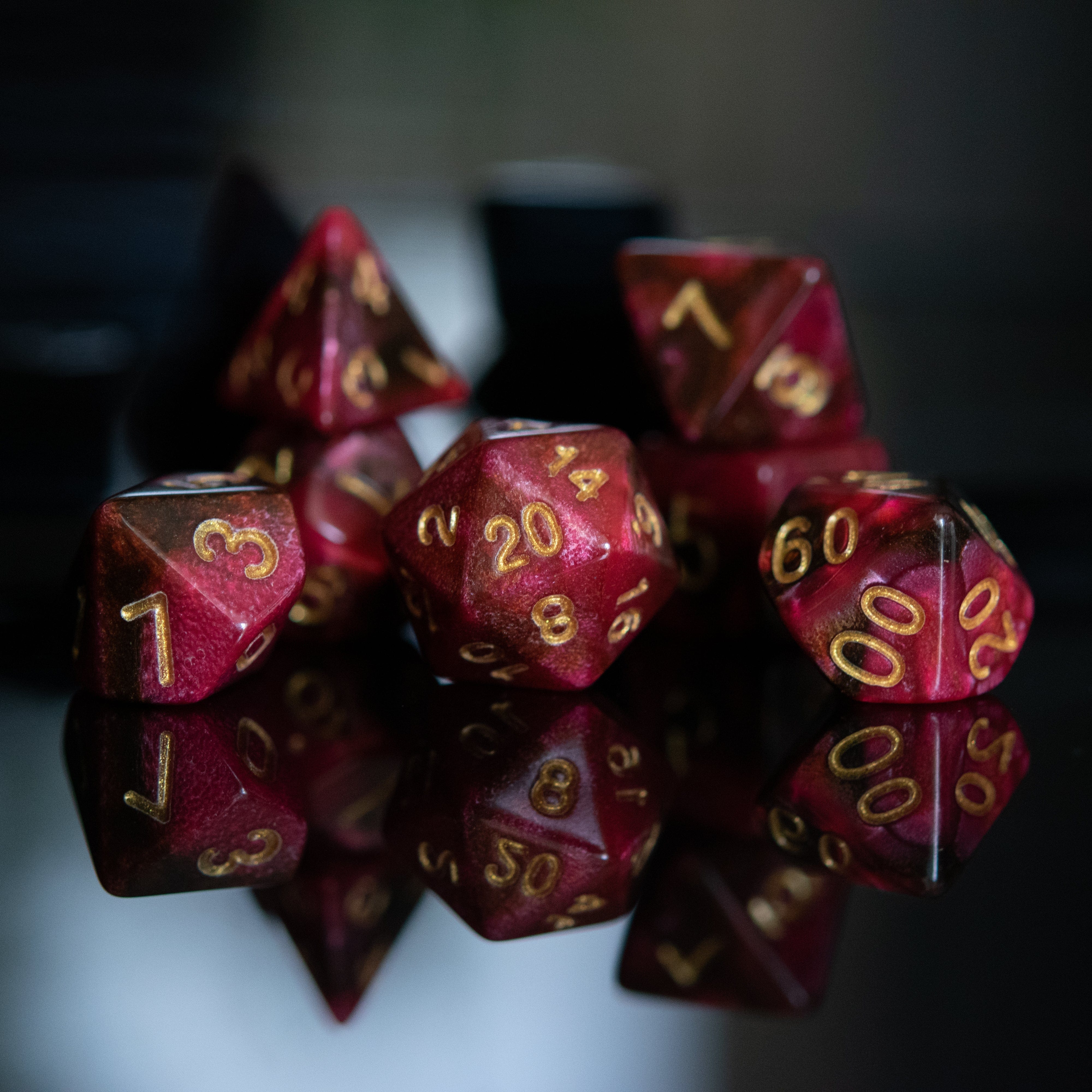 Misty Mountain Gaming Acrylic Dice Rosette Galaxy Acrylic Dice Set