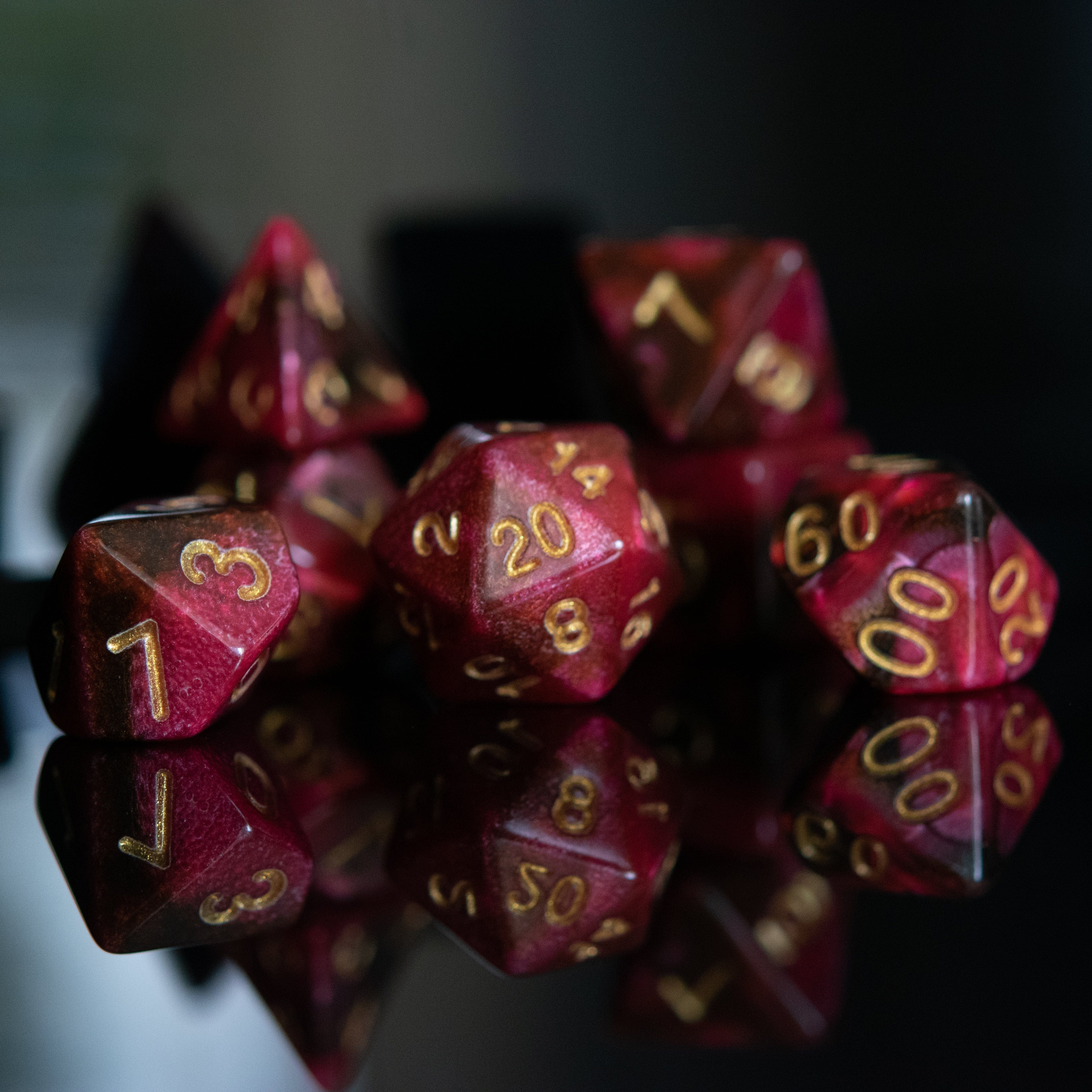 Misty Mountain Gaming Acrylic Dice Rosette Galaxy Acrylic Dice Set