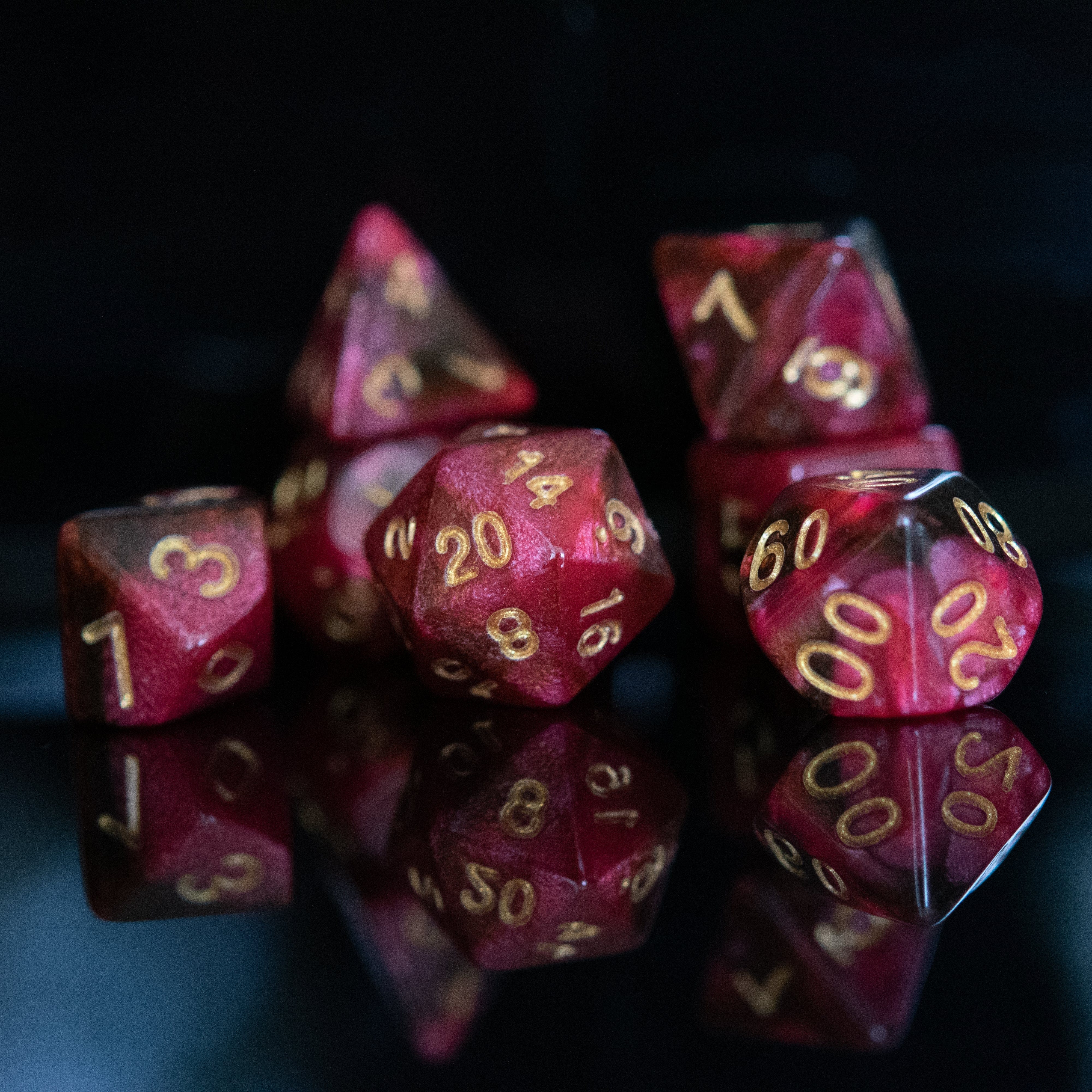 Misty Mountain Gaming Acrylic Dice Rosette Galaxy Acrylic Dice Set