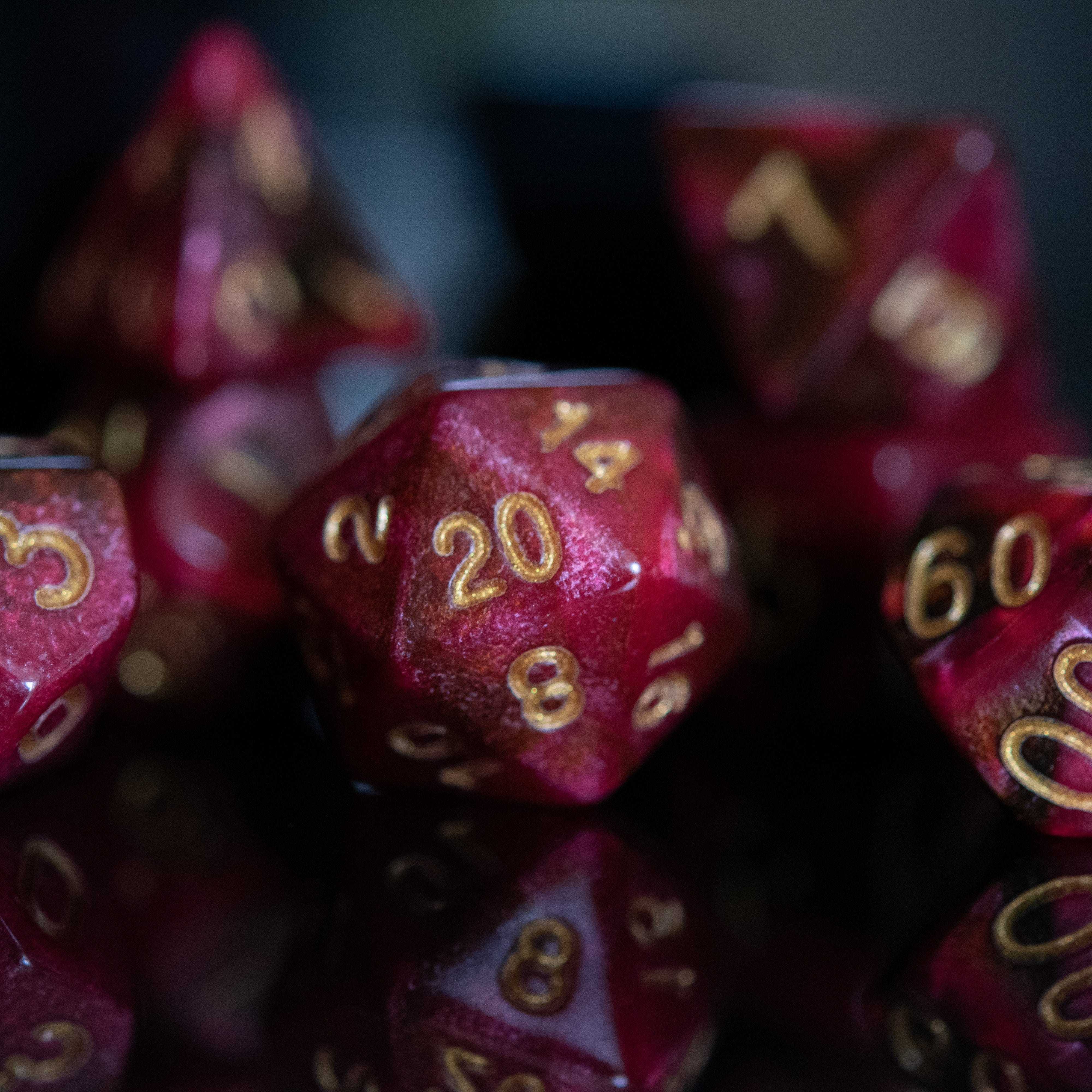 Misty Mountain Gaming Acrylic Dice Rosette Galaxy Acrylic Dice Set