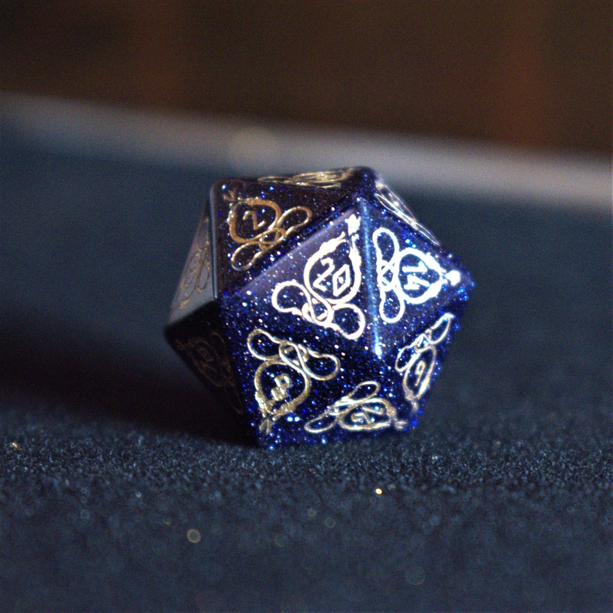 Misty Mountain Gaming Stone/Glass Serpent of Midgard Blue Sandstone Dice Set