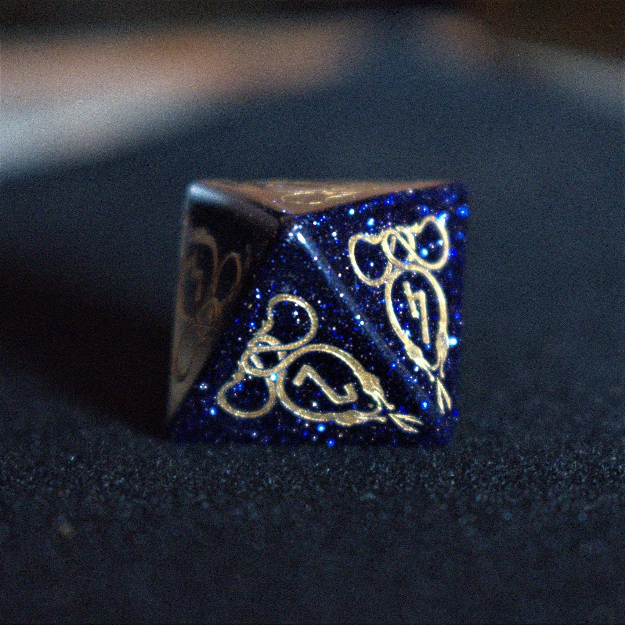 Misty Mountain Gaming Stone/Glass Serpent of Midgard Blue Sandstone Dice Set