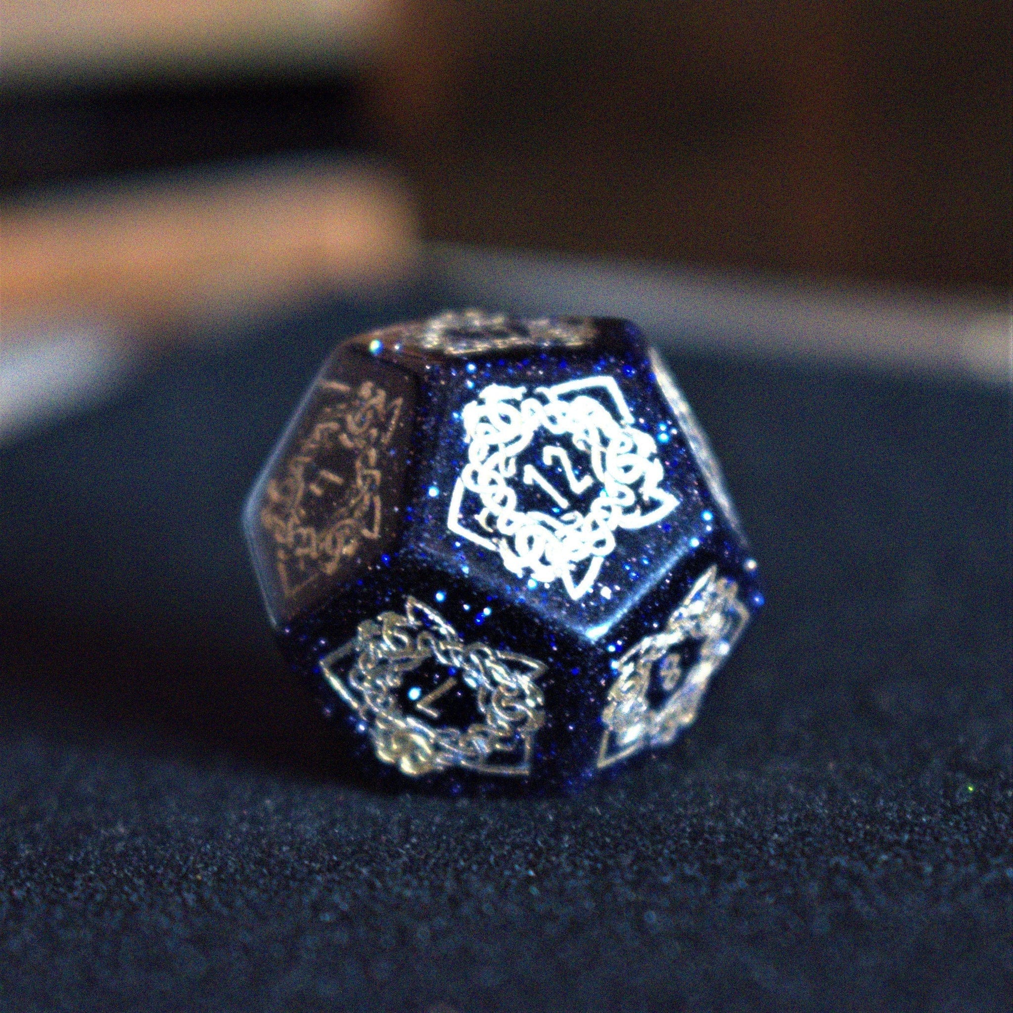 Misty Mountain Gaming Stone/Glass Serpent of Midgard Blue Sandstone Dice Set