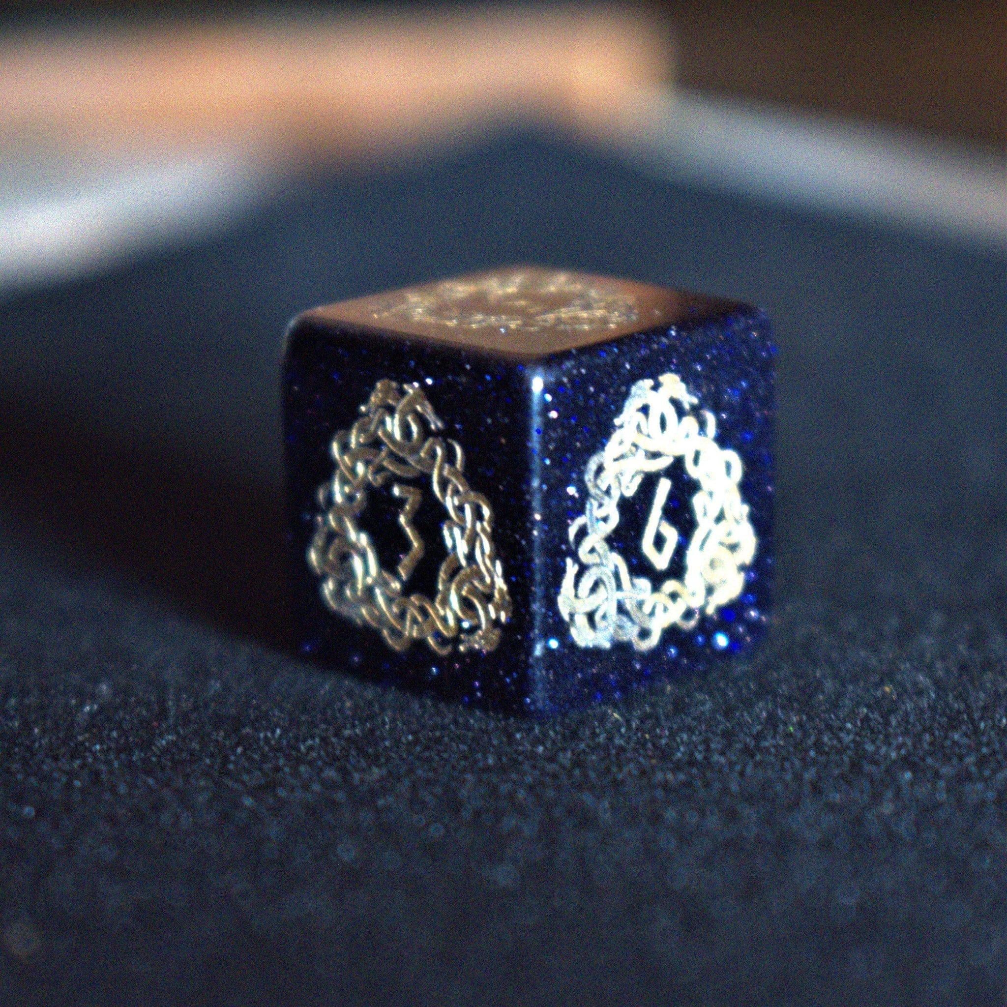 Misty Mountain Gaming Stone/Glass Serpent of Midgard Blue Sandstone Dice Set