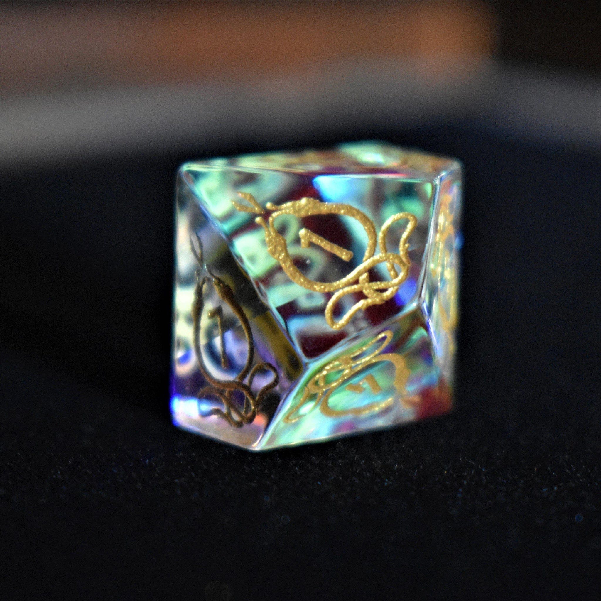 Misty Mountain Gaming Stone/Glass Serpent of Midgard Prism Glass Dice Set
