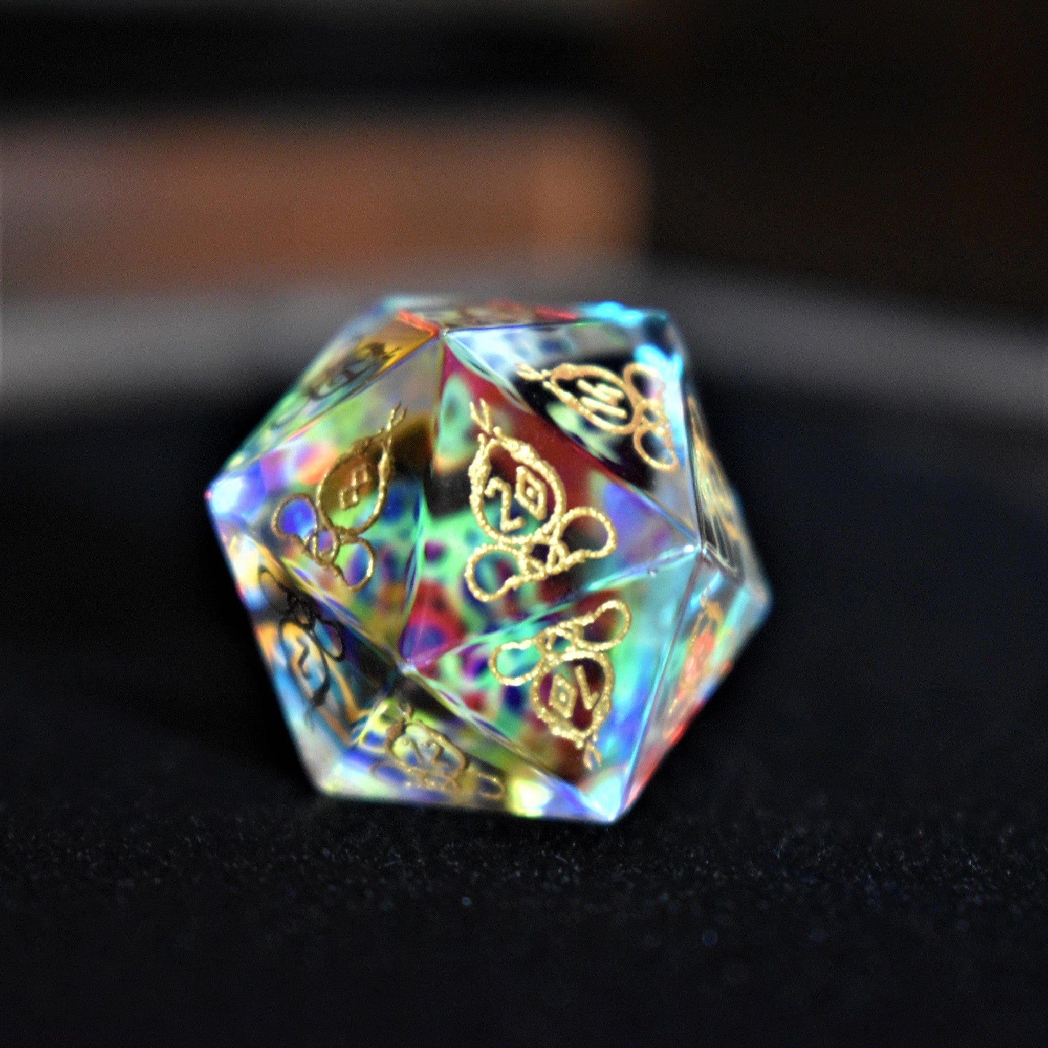 Misty Mountain Gaming Stone/Glass Serpent of Midgard Prism Glass Dice Set