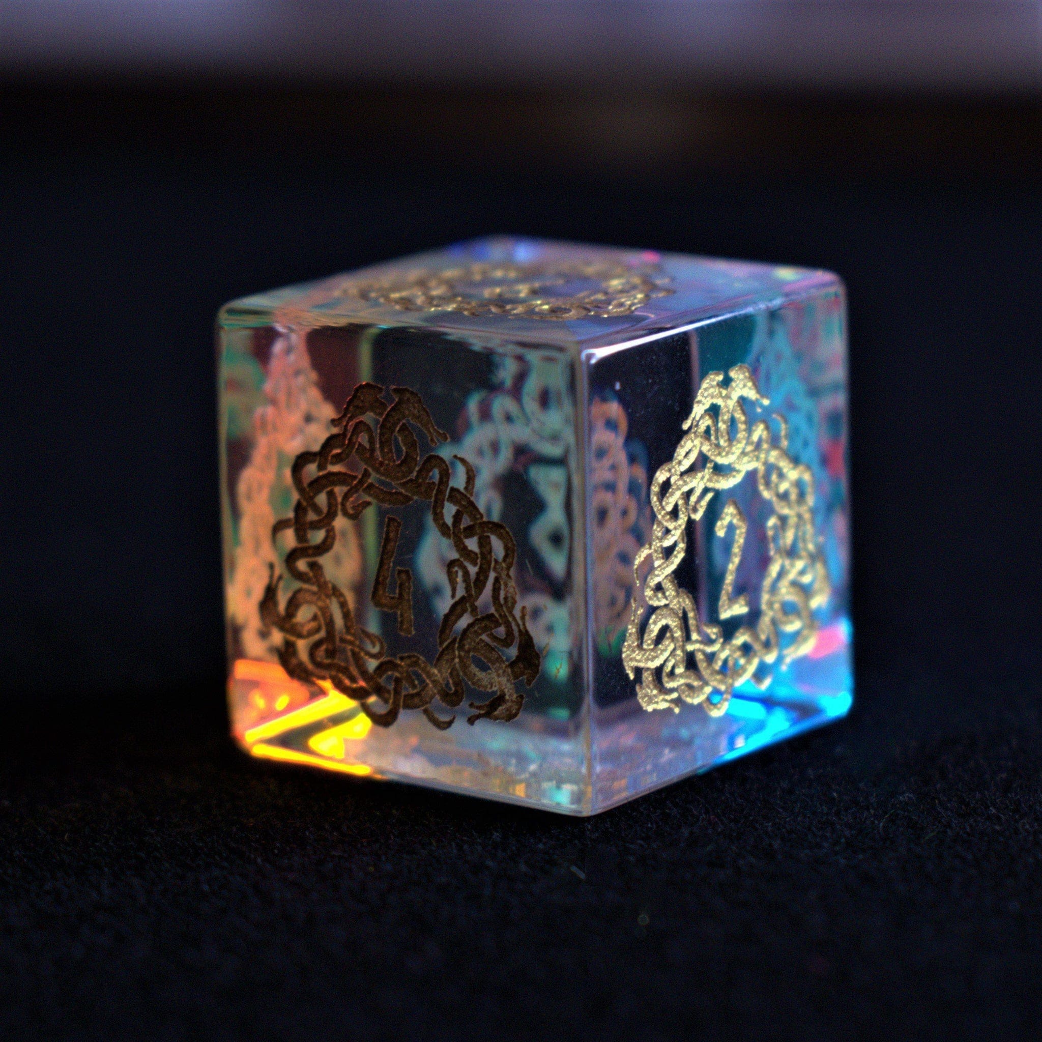 Misty Mountain Gaming Stone/Glass Serpent of Midgard Prism Glass Dice Set