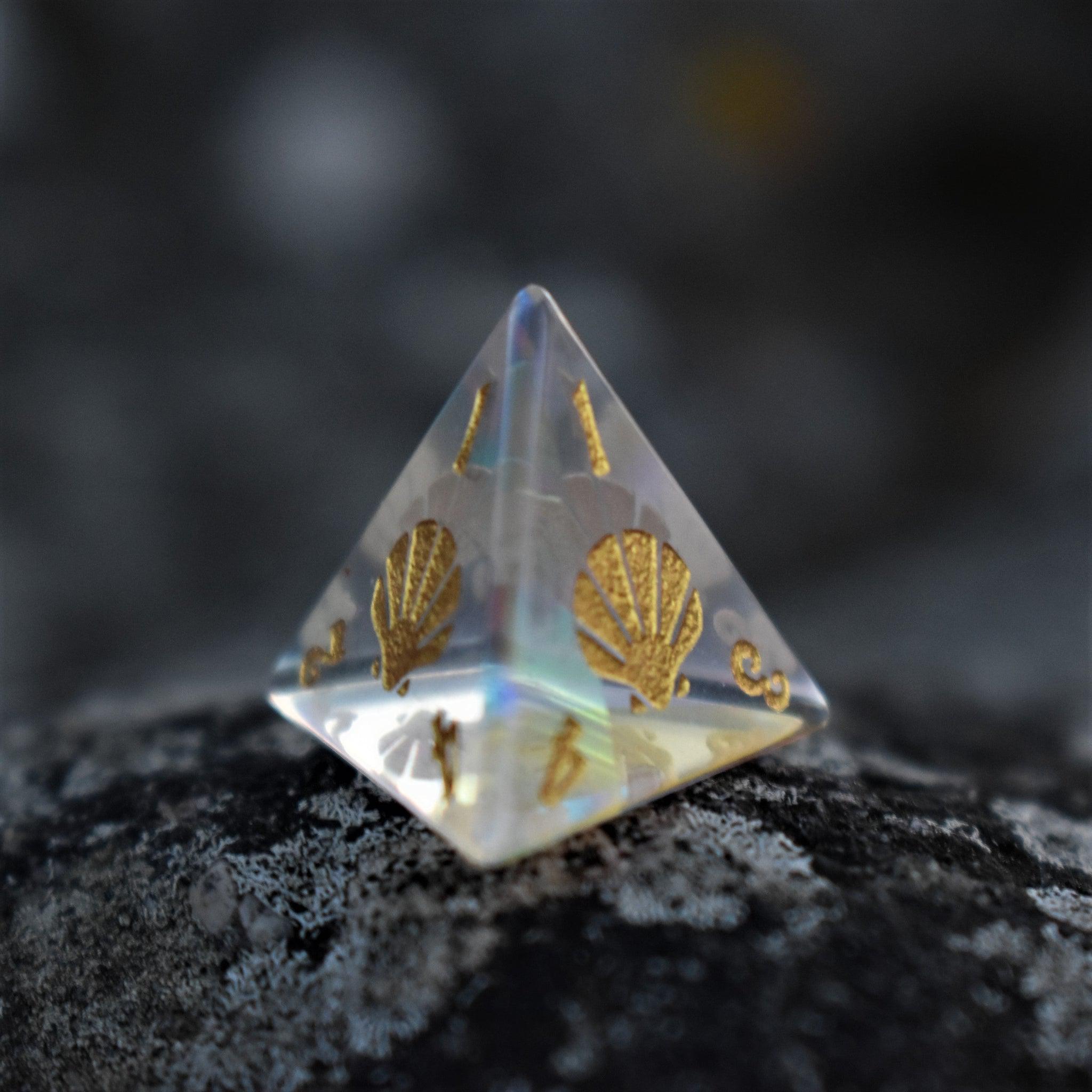Misty Mountain Gaming Stone/Glass Siren's Song Prism Glass Dice Set