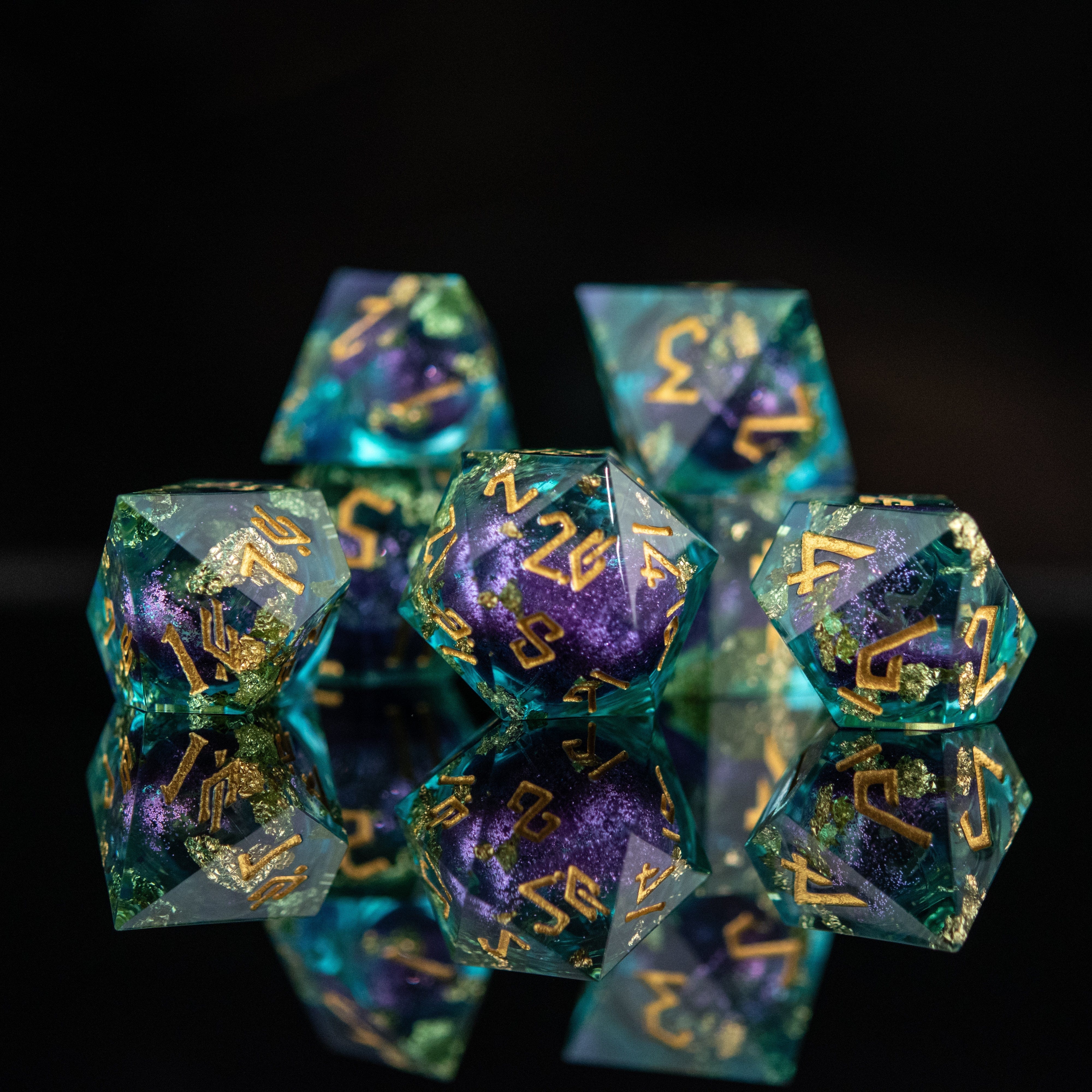 Misty Mountain Gaming Liquid Core Siren's Treasure Liquid Core Dice Set