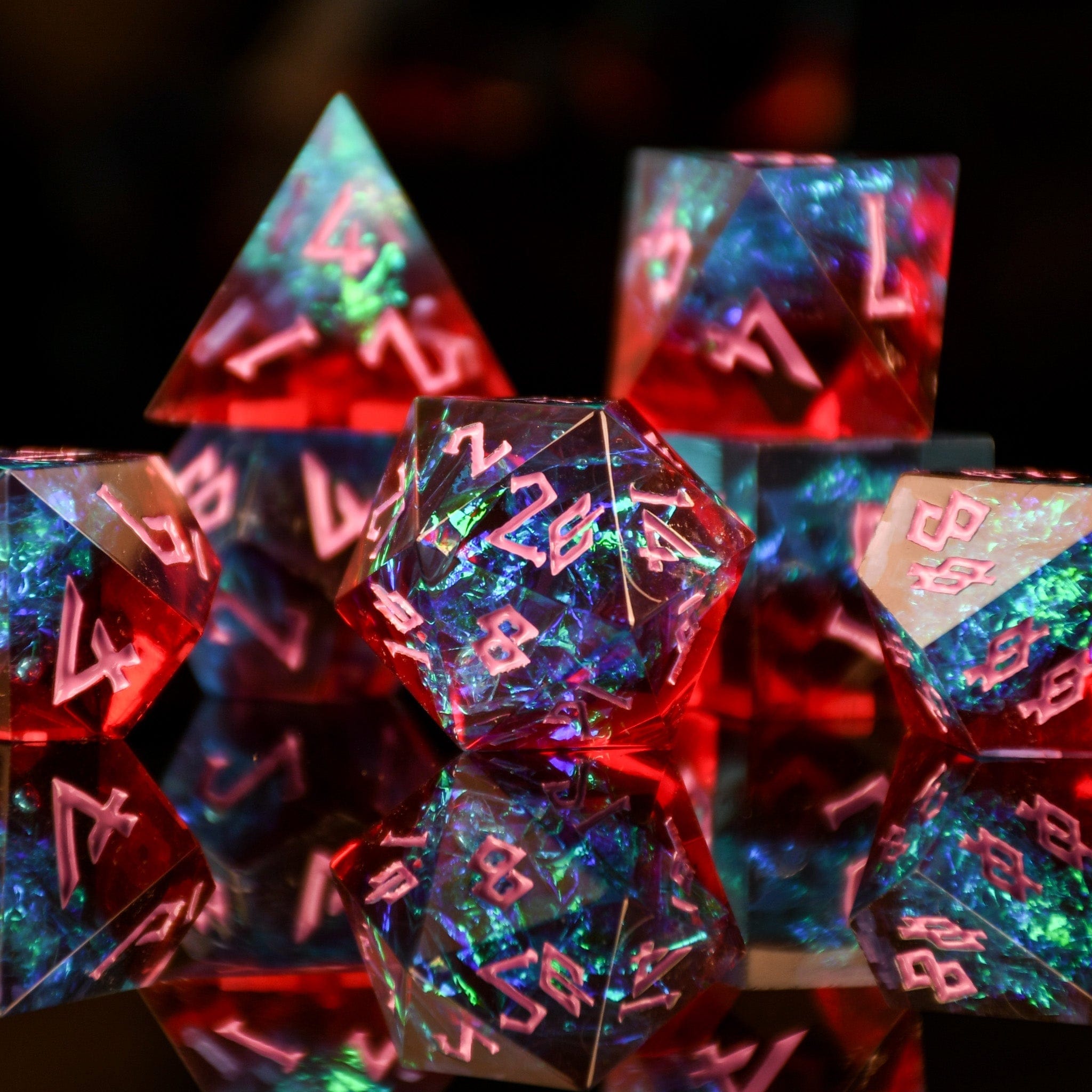 Misty Mountain Gaming Resin Sorcerous Burst Sharp-Edged Resin Dice Set