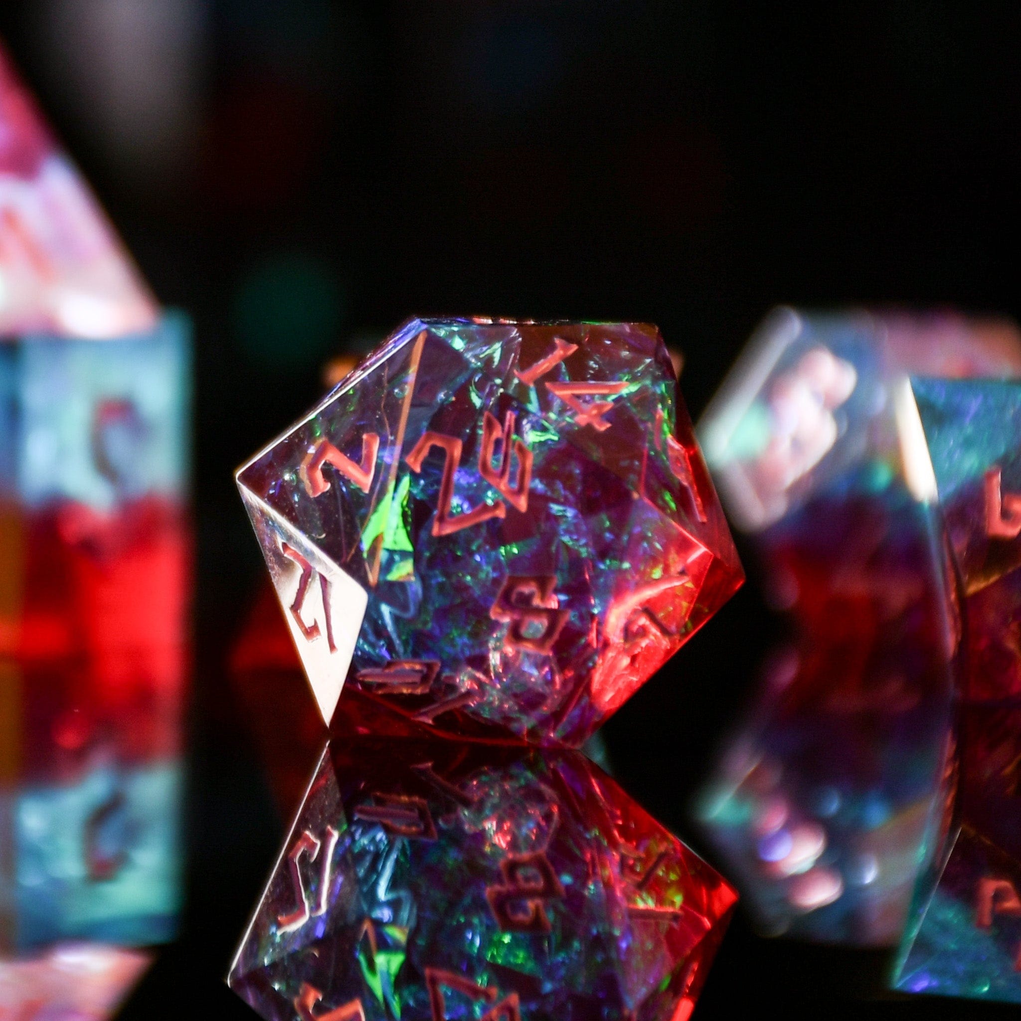 Misty Mountain Gaming Resin Sorcerous Burst Sharp-Edged Resin Dice Set