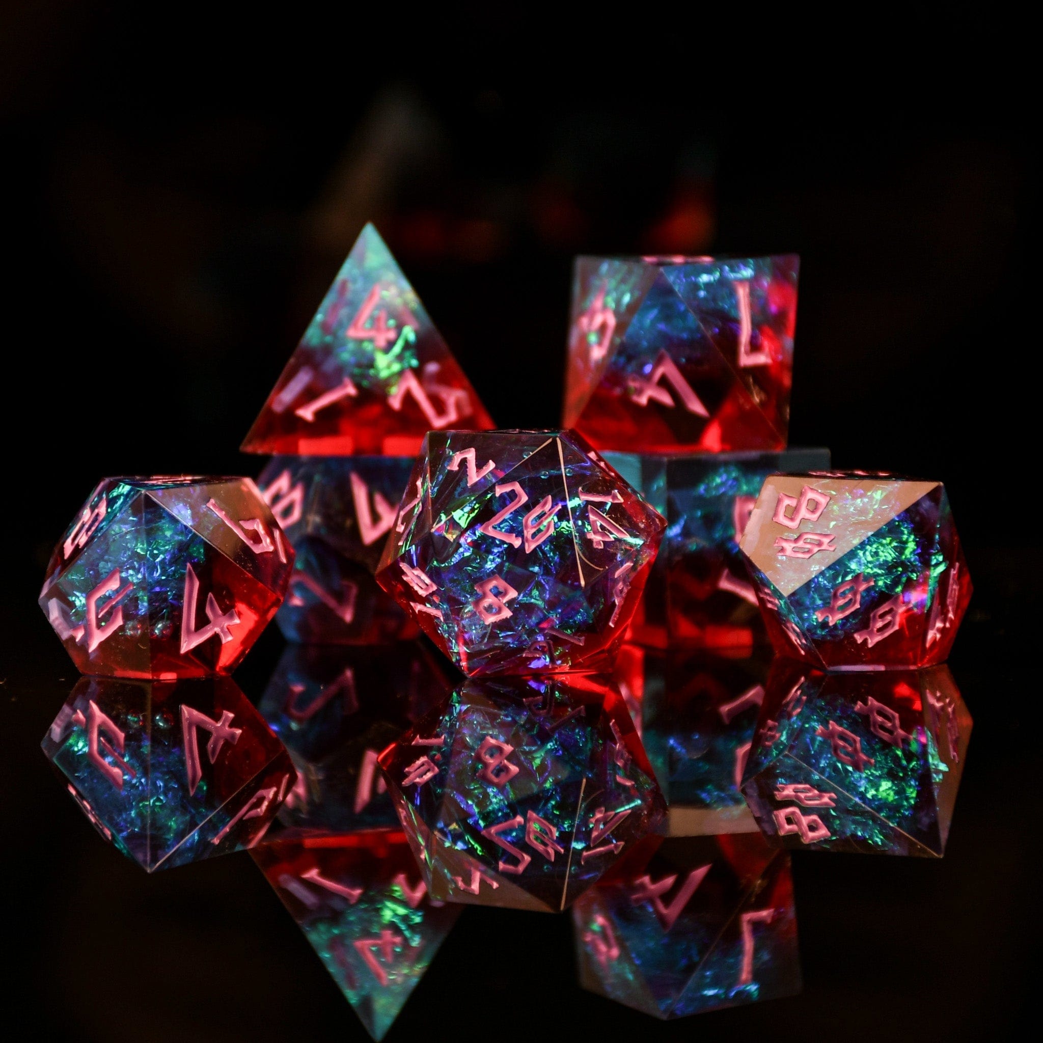 Misty Mountain Gaming Resin Sorcerous Burst Sharp-Edged Resin Dice Set