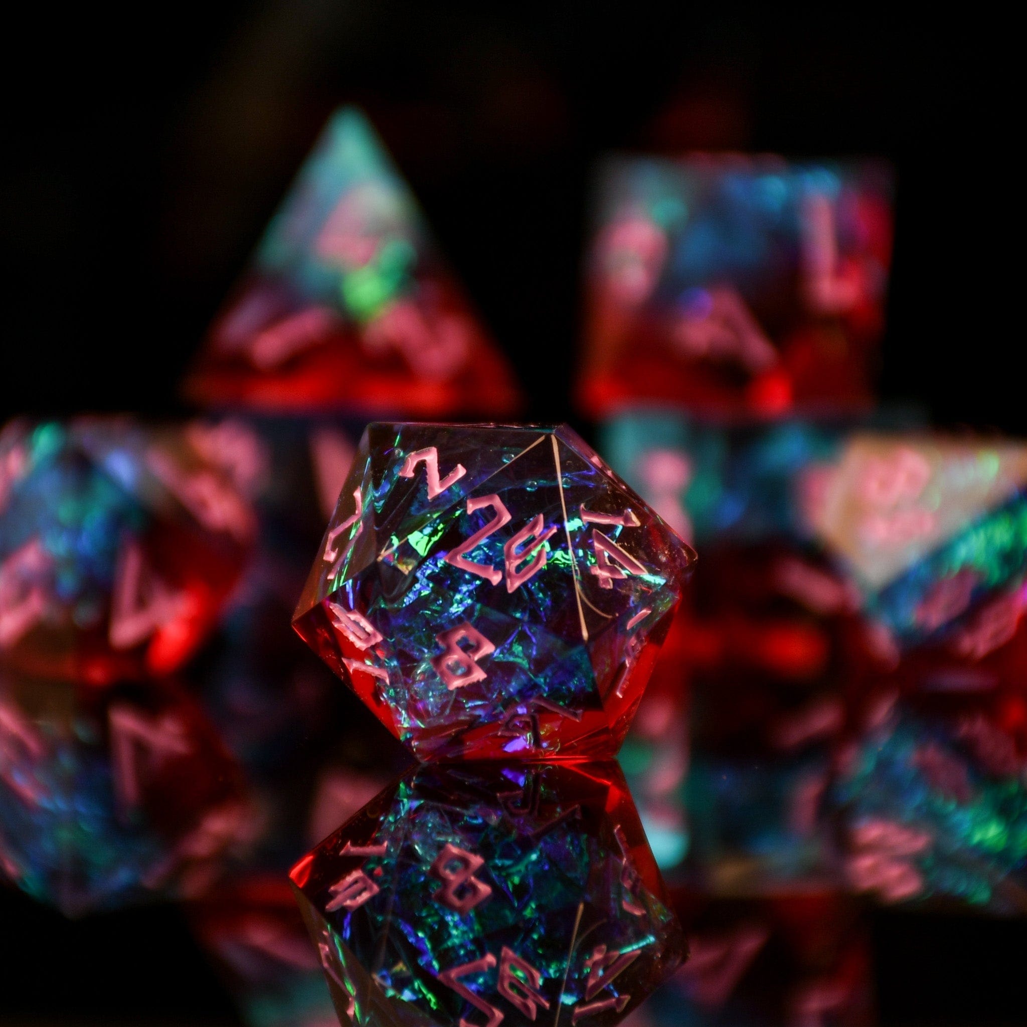 Misty Mountain Gaming Resin Sorcerous Burst Sharp-Edged Resin Dice Set