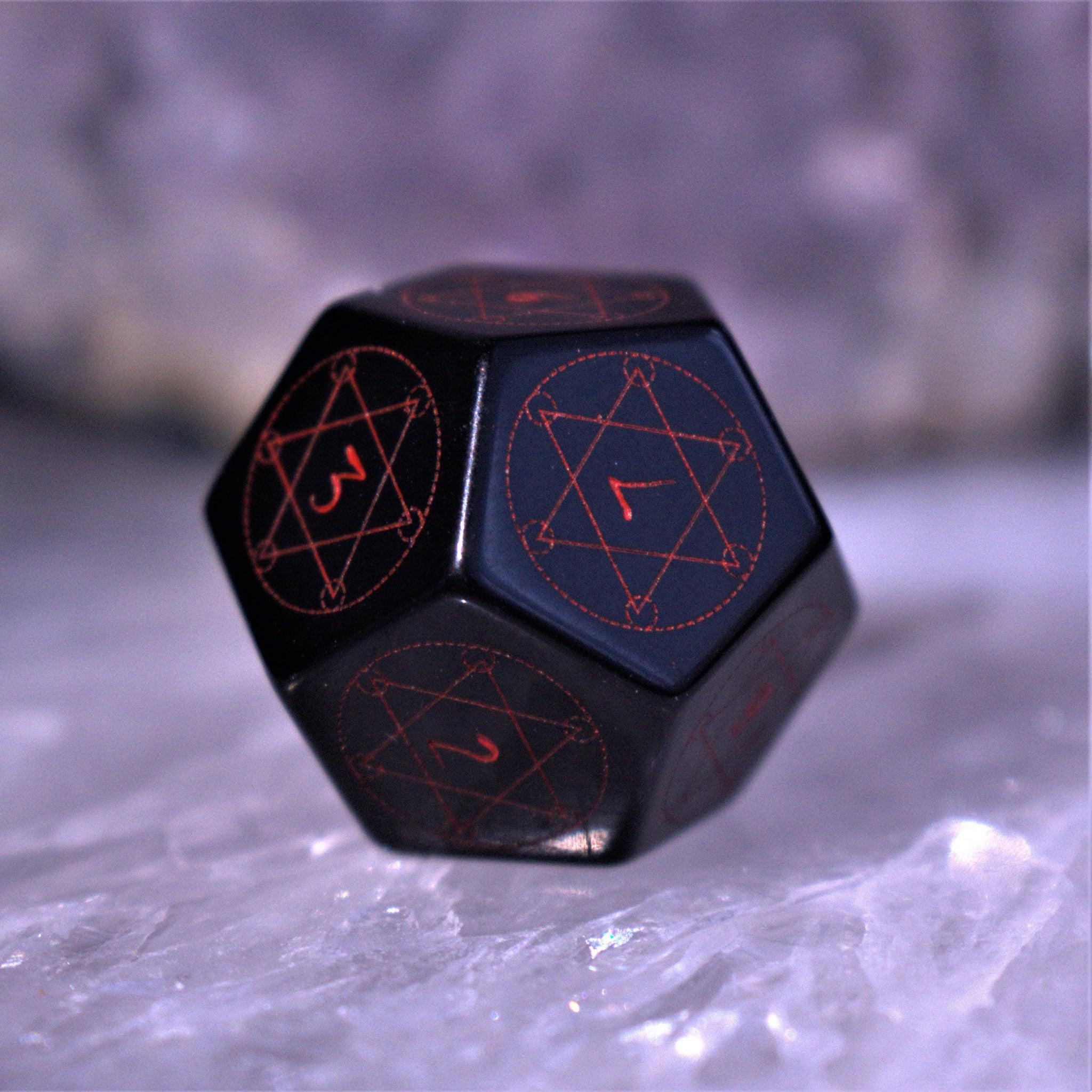 Misty Mountain Gaming Stone/Glass Spellcaster Obsidian Stone Dice
