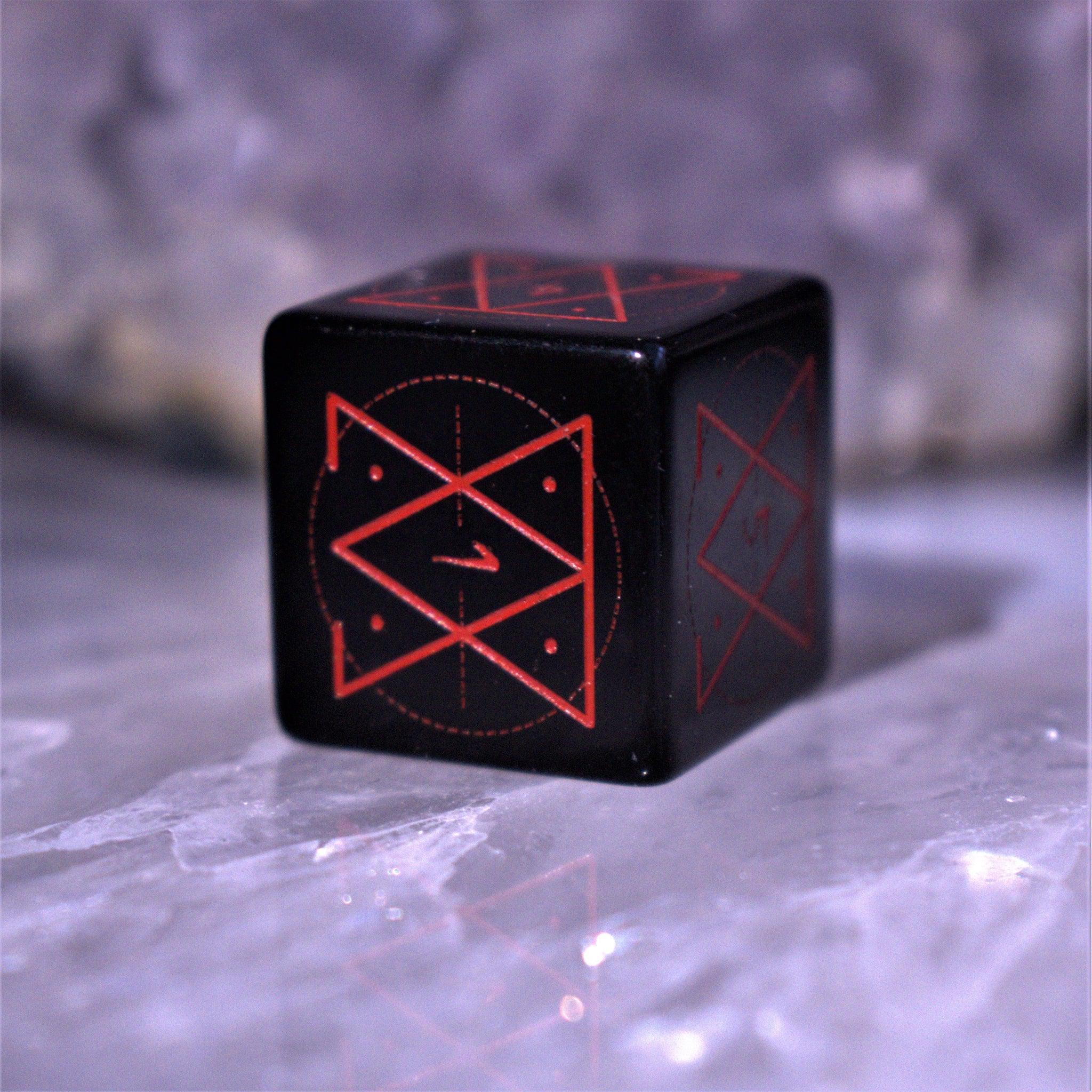 Misty Mountain Gaming Stone/Glass Spellcaster Obsidian Stone Dice