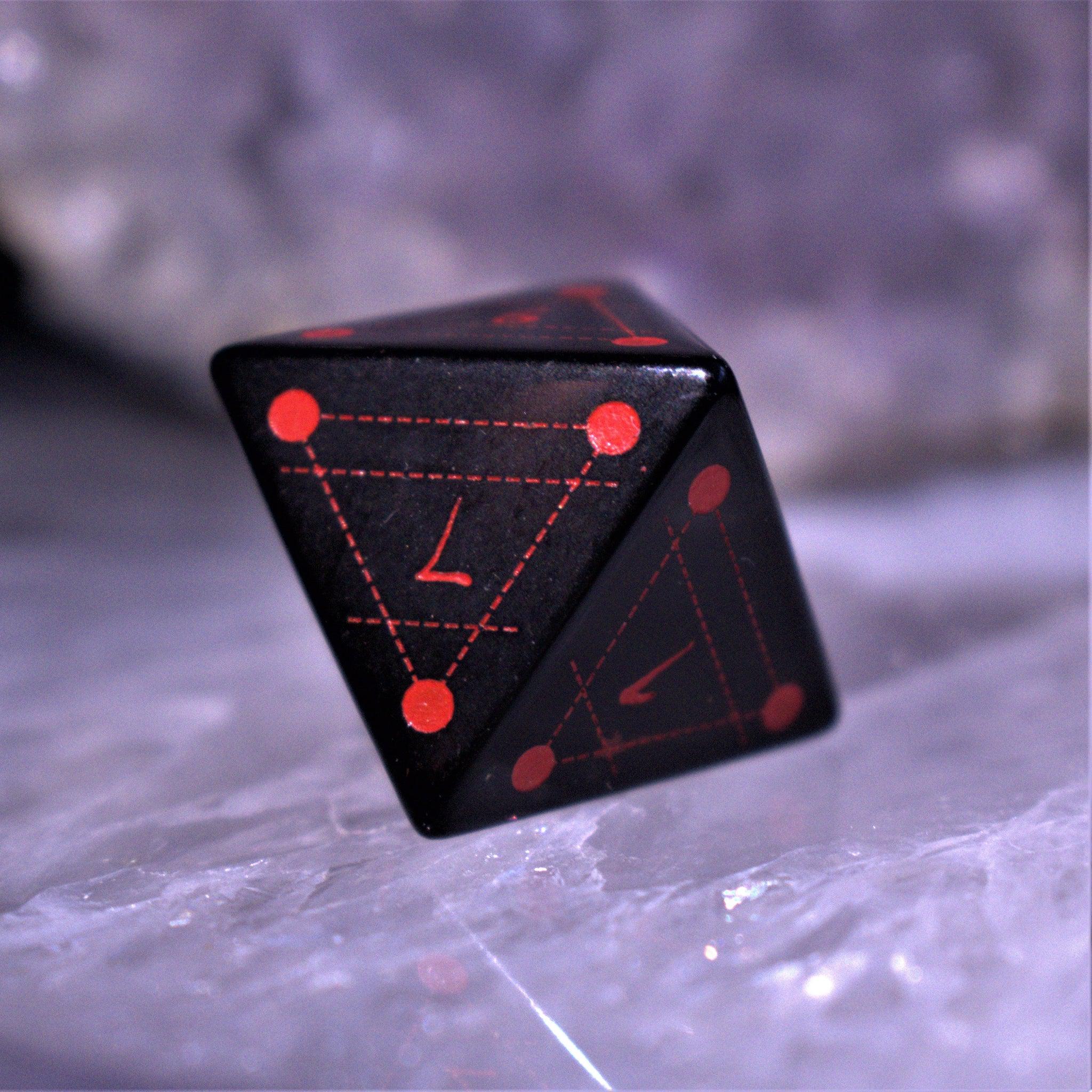 Misty Mountain Gaming Stone/Glass Spellcaster Obsidian Stone Dice